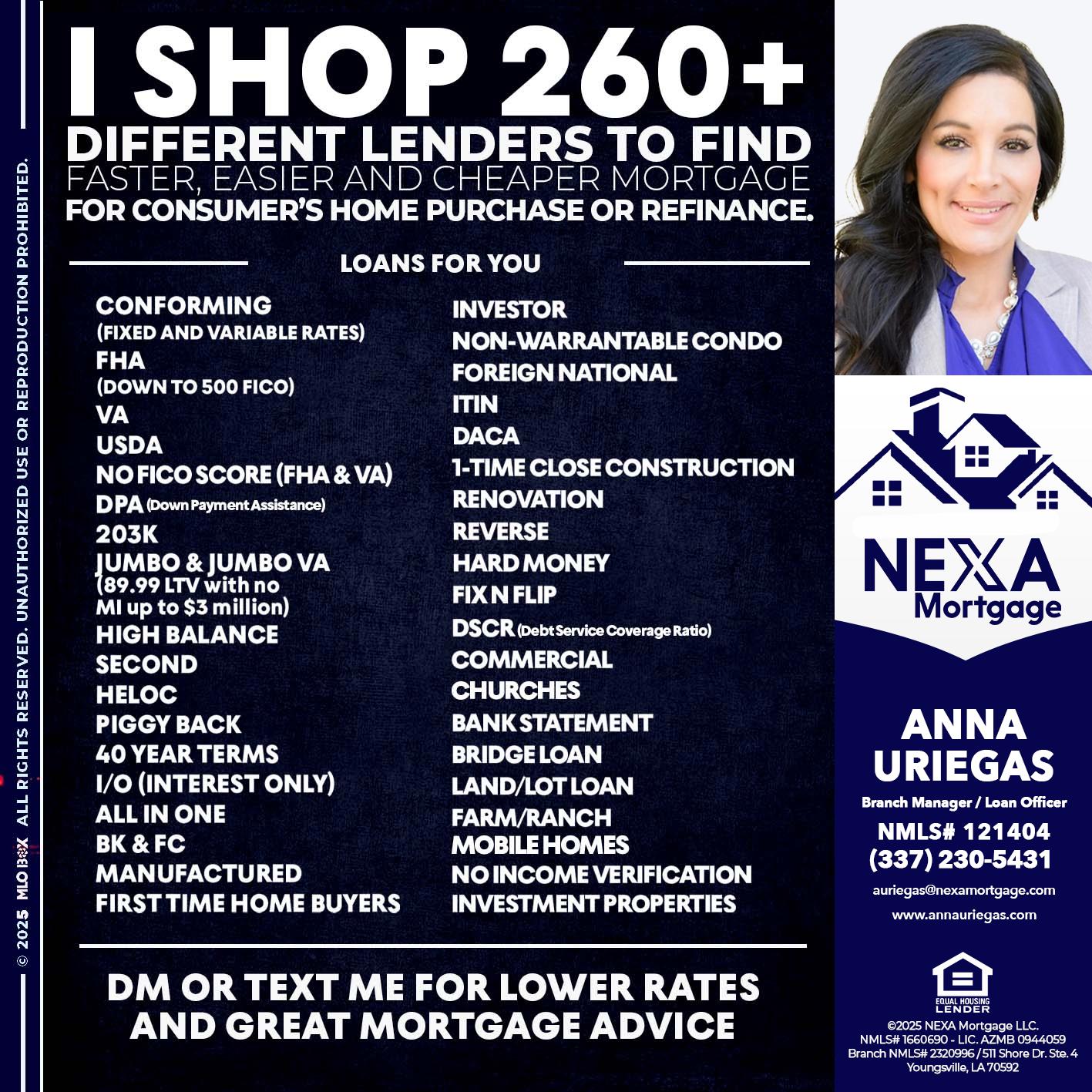 I SHOP +260 - Anna Uriegas -Loan Officer
