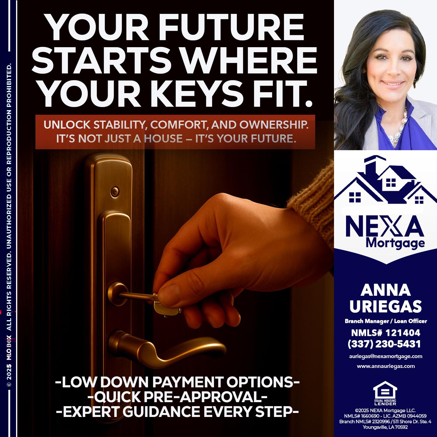 YOUR FUTURE - Anna Uriegas -Loan Officer