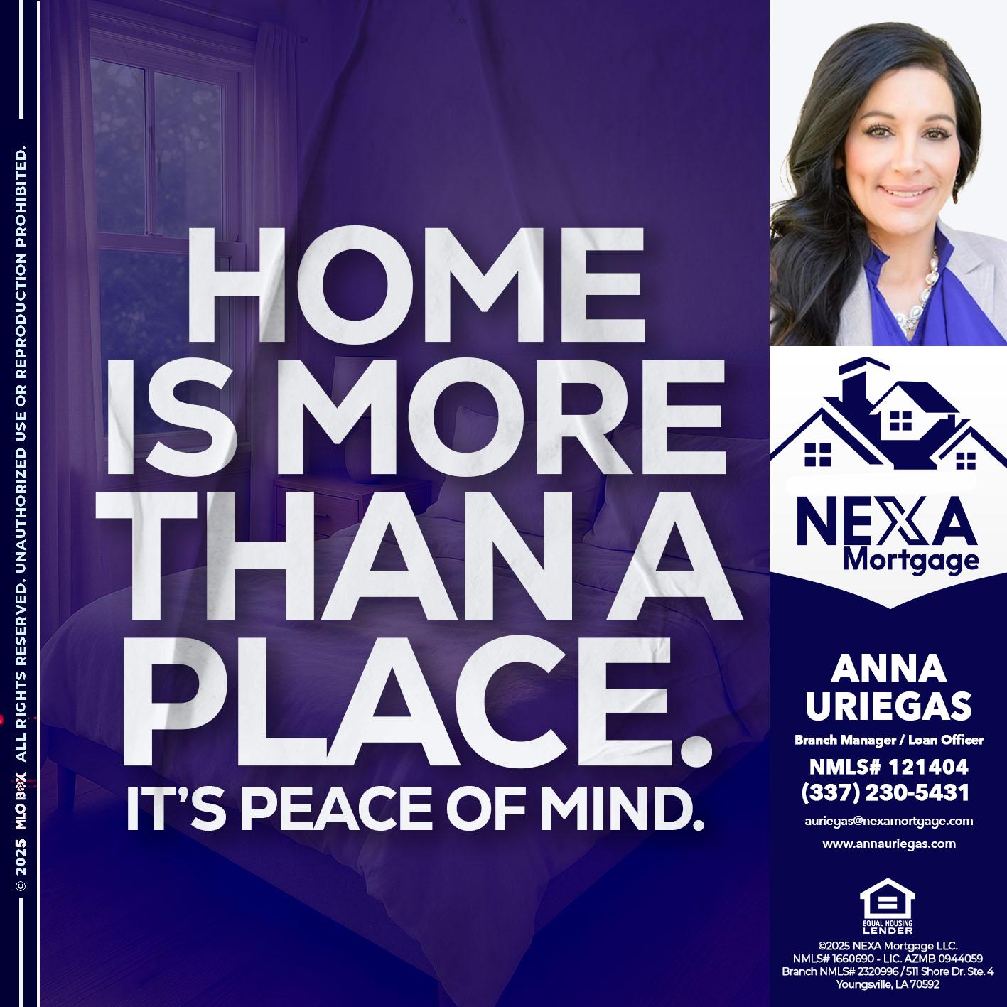 HOME IS MORE - Anna Uriegas -Loan Officer