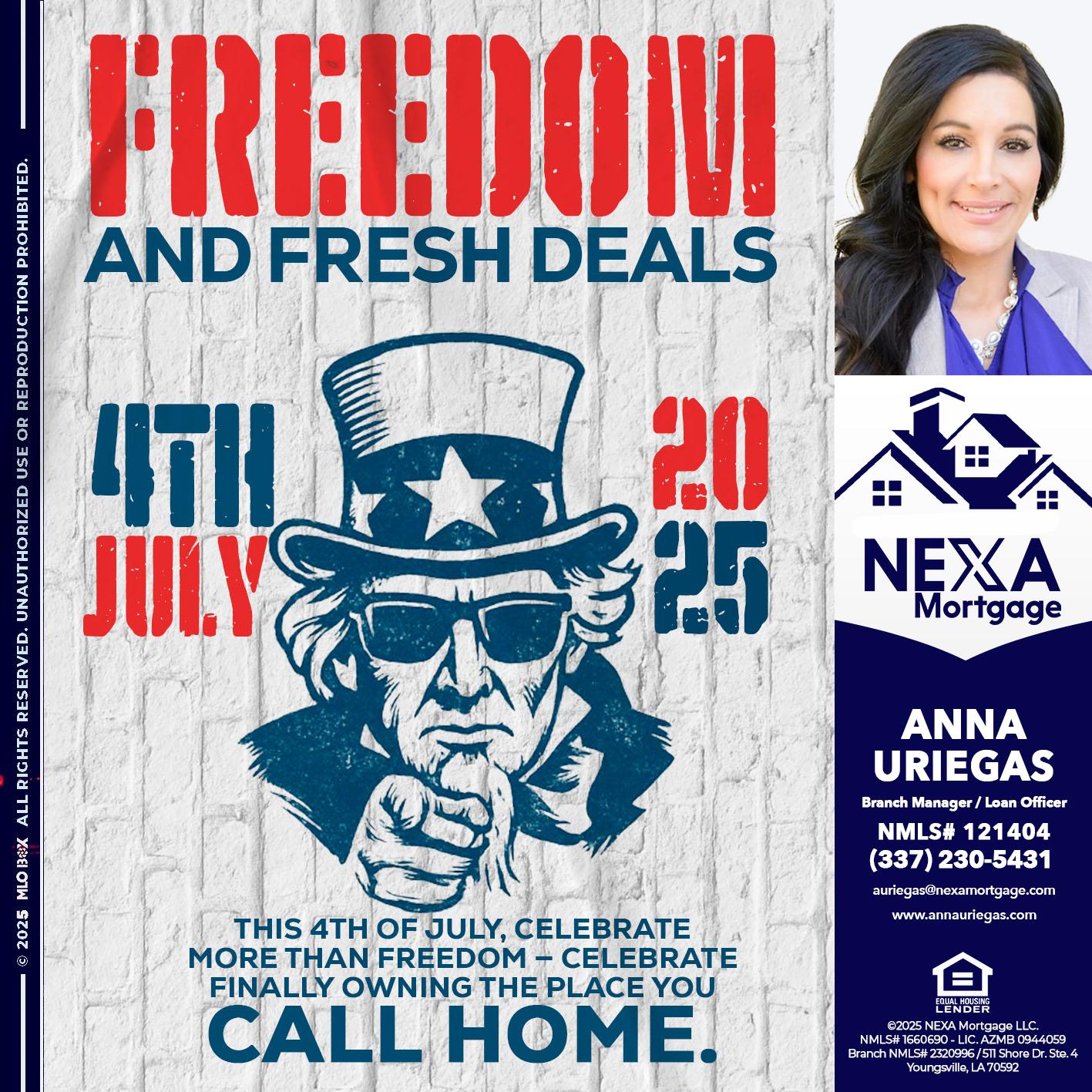 FREEDOM - Anna Uriegas -Loan Officer