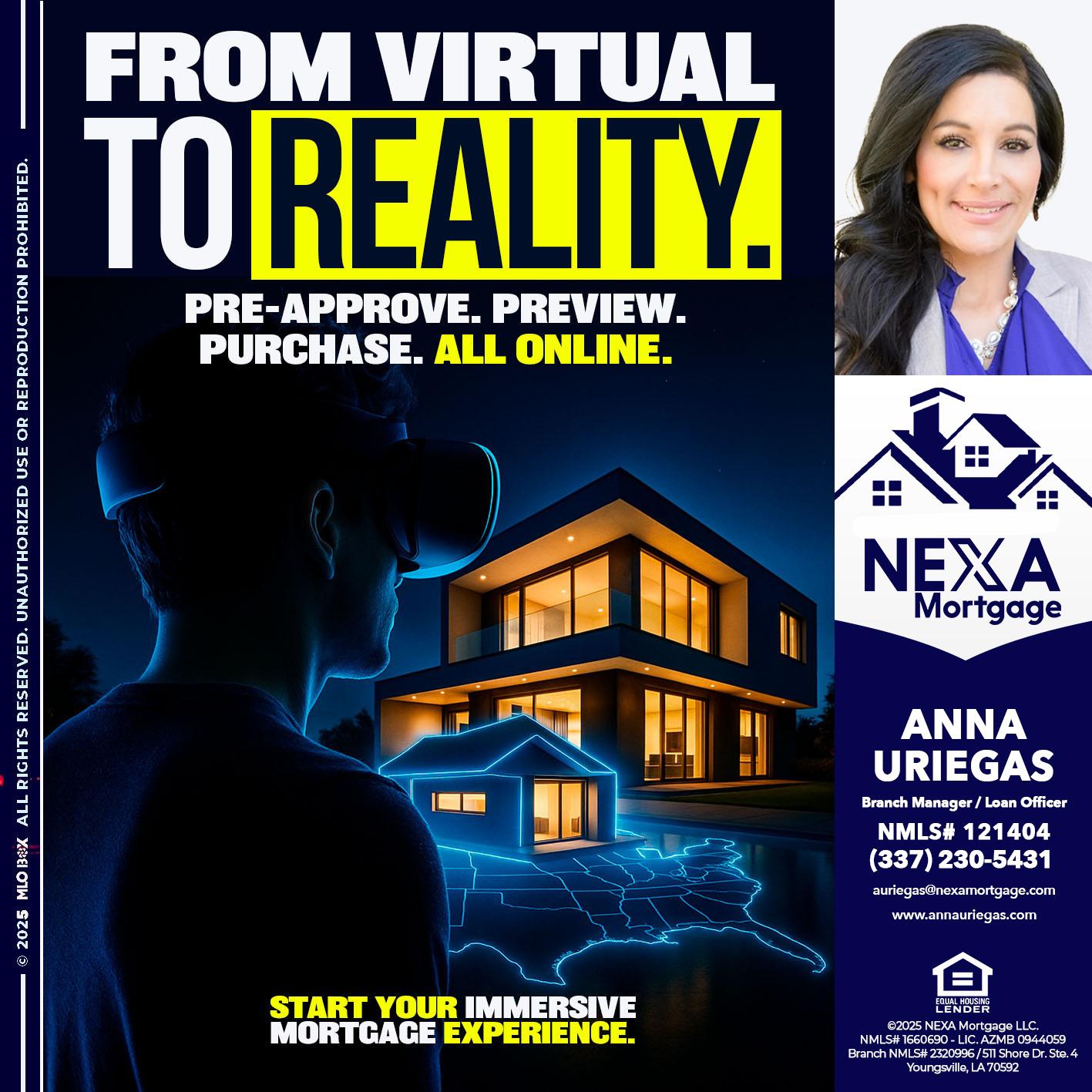 FROM VIRTUAL - Anna Uriegas -Loan Officer