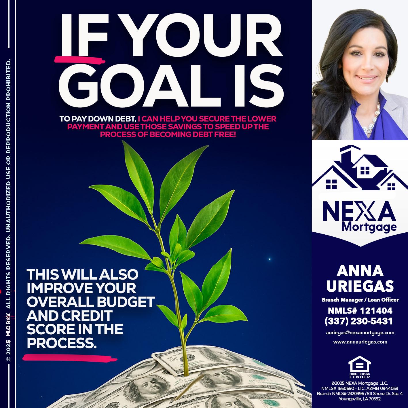 if your goal is - Anna Uriegas -Loan Officer