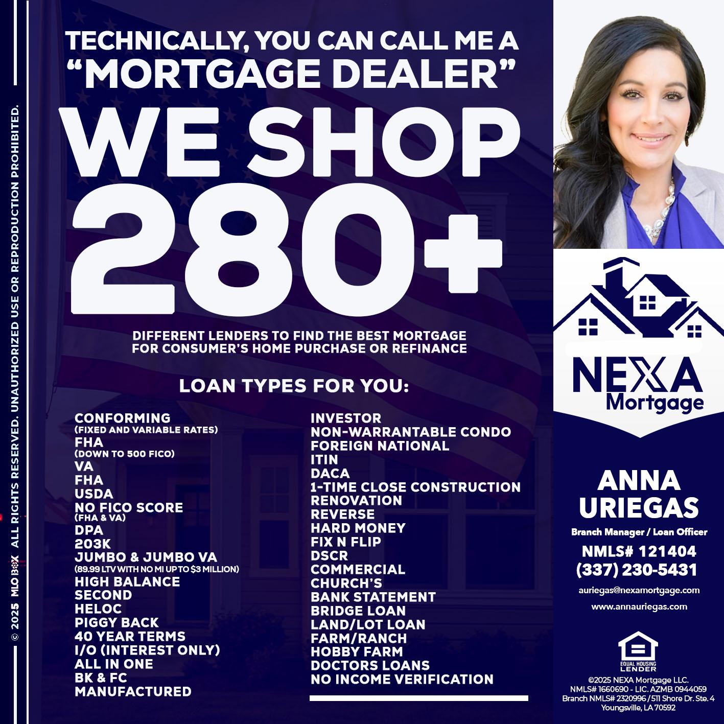WE SHOP 280 + - Anna Uriegas -Loan Officer