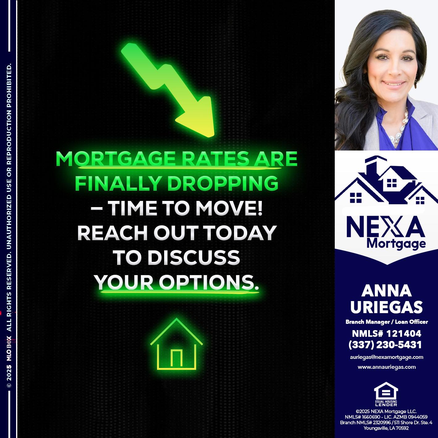 MORTGAGE RATES - Anna Uriegas -Loan Officer