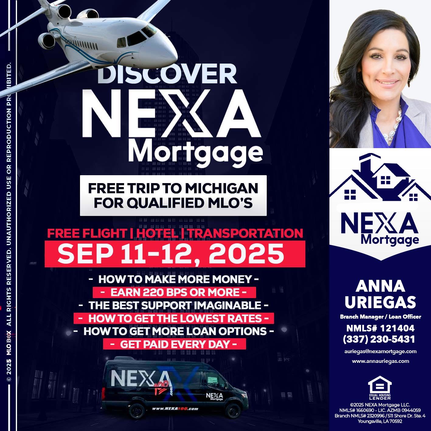 DISCOVER NEXA MORTGAGE - Anna Uriegas -Loan Officer
