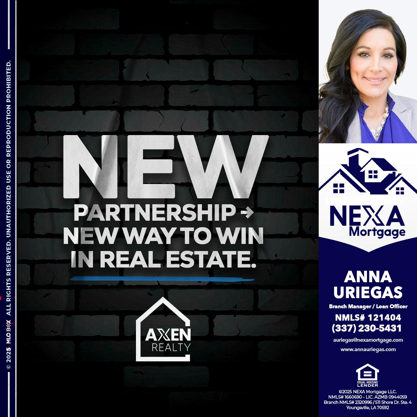 new partnership - Anna Uriegas -Loan Officer