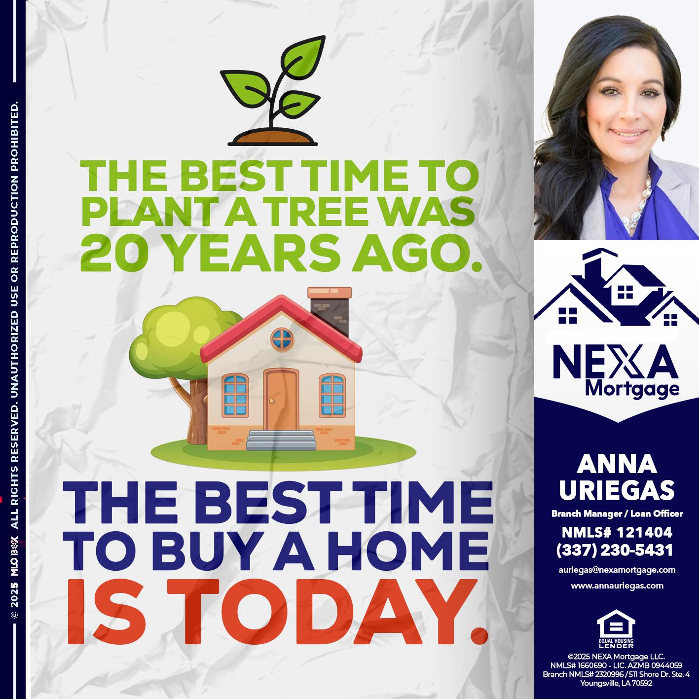 BEST TIME TO - Anna Uriegas -Loan Officer