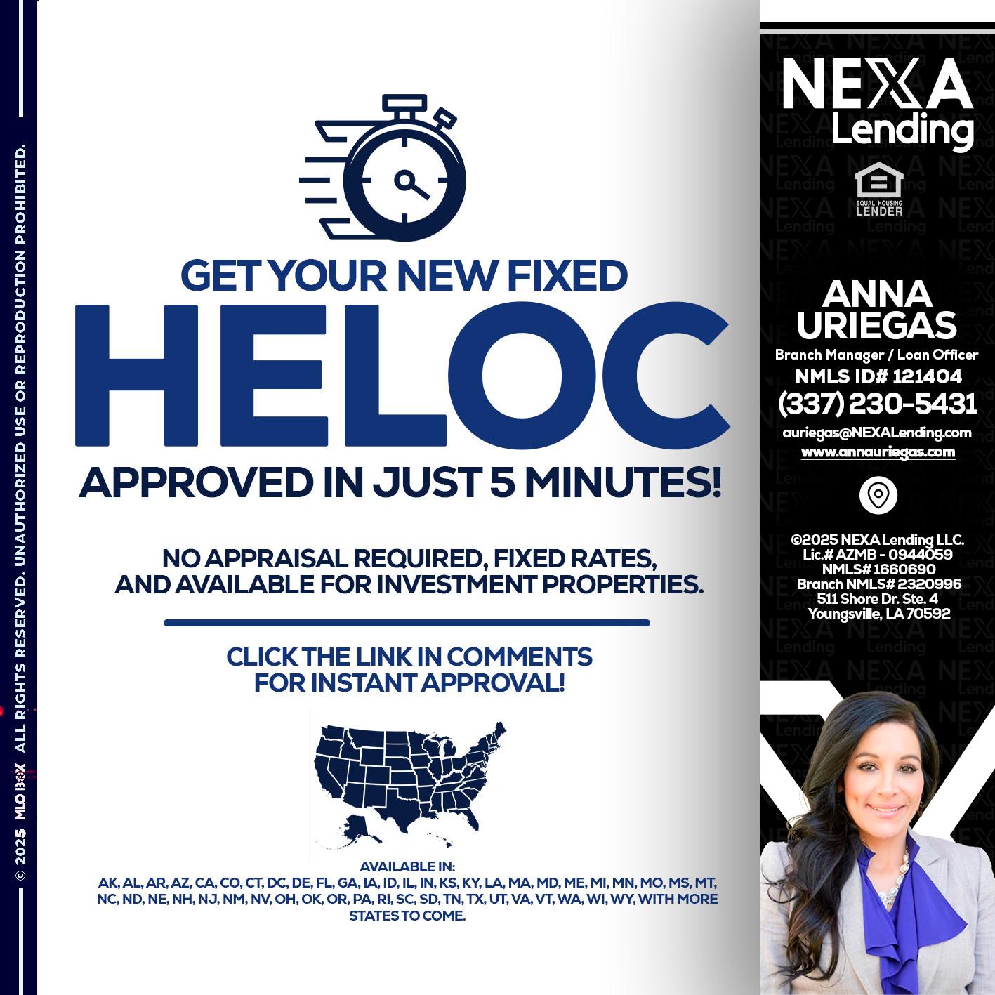 HELOC - Anna Uriegas -Loan Officer