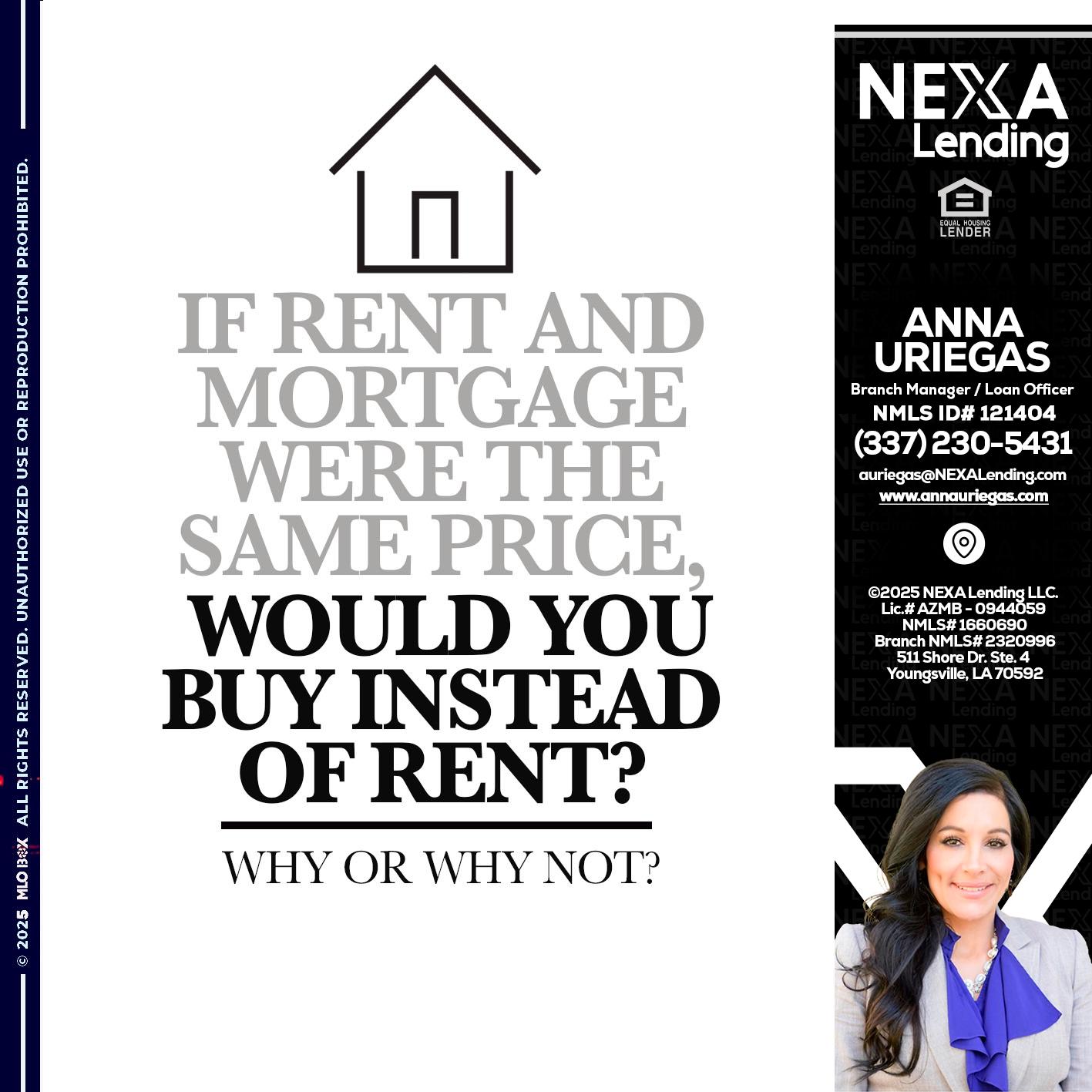 IF RENT - Anna Uriegas -Loan Officer