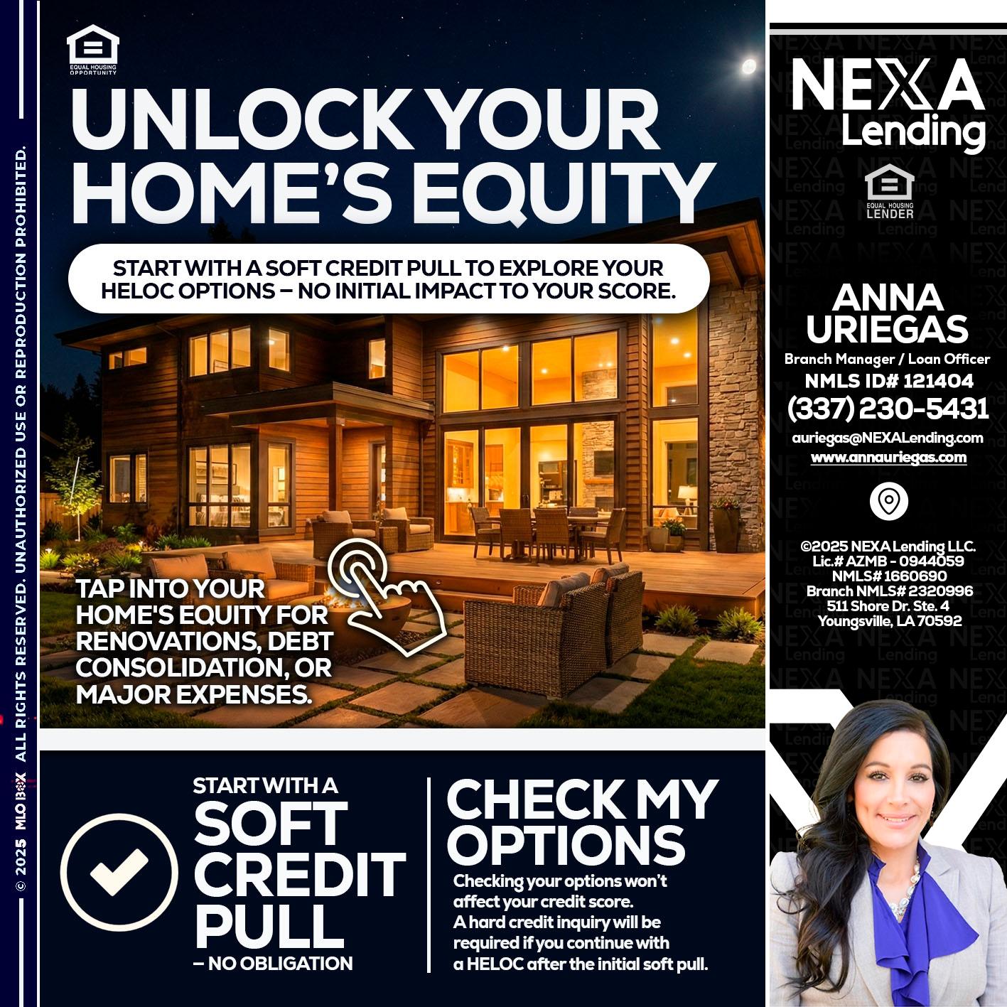 UNLOCK YOUR HOMES - Anna Uriegas -Loan Officer