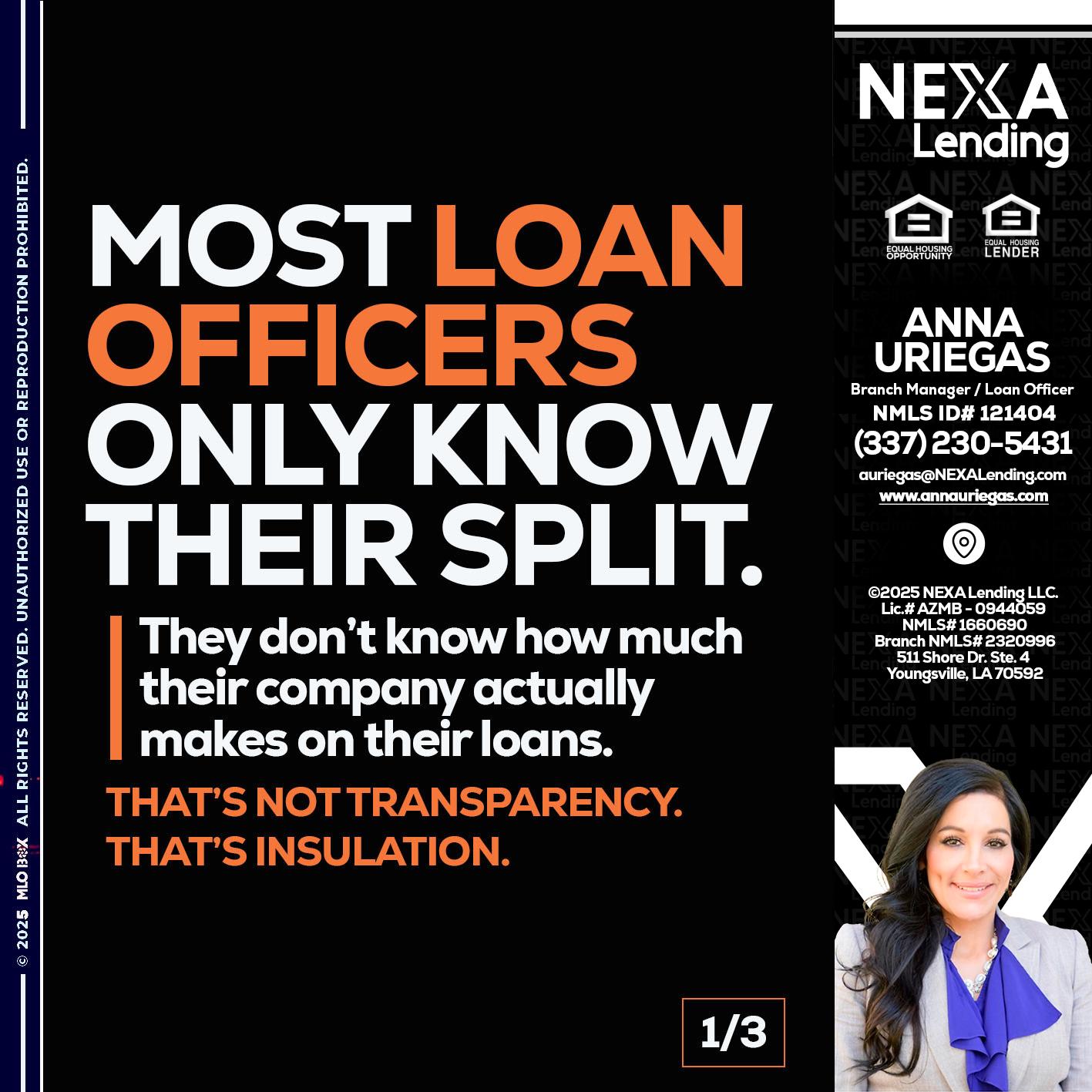 1 OF 3 - Anna Uriegas -Loan Officer