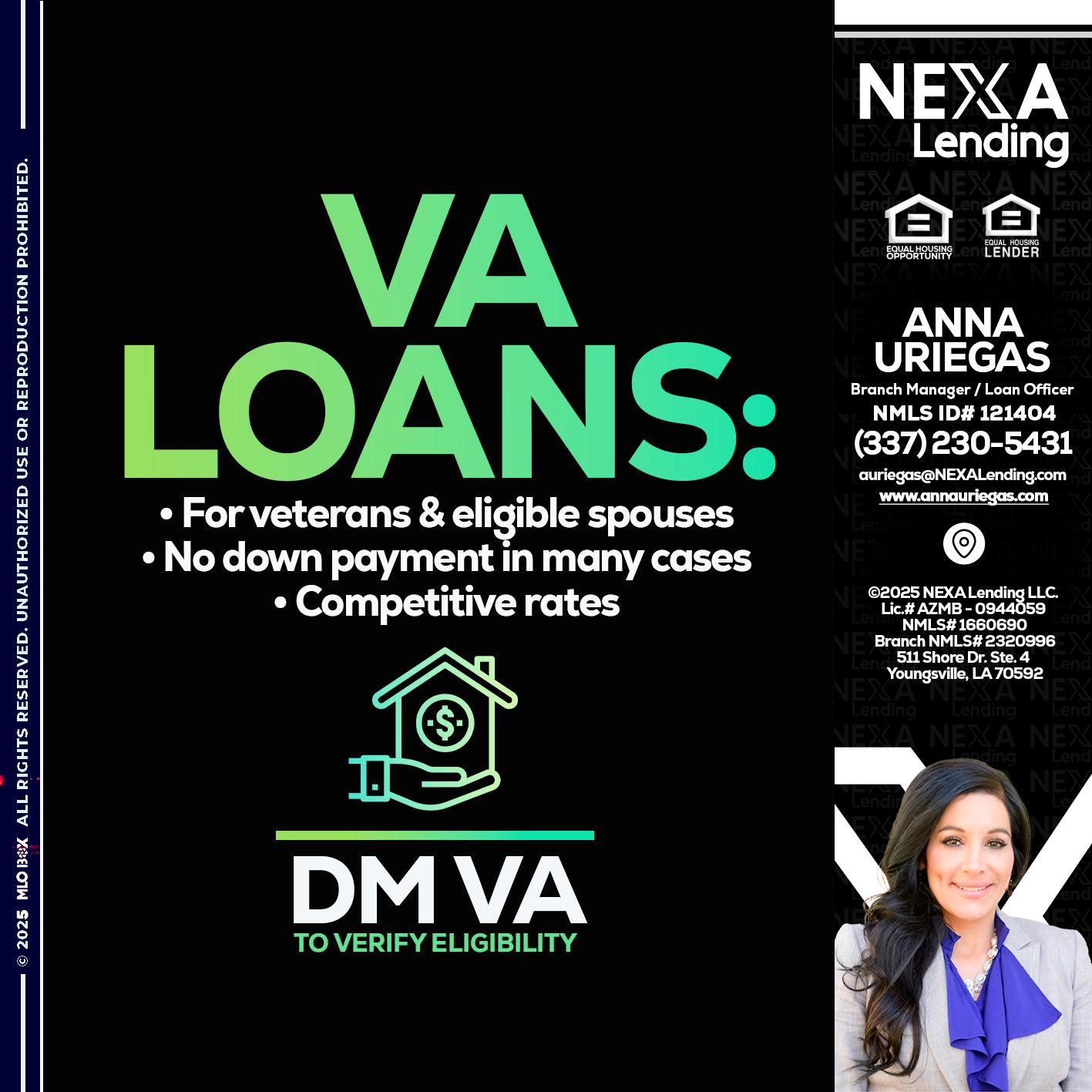 VA LOANS - Anna Uriegas -Loan Officer