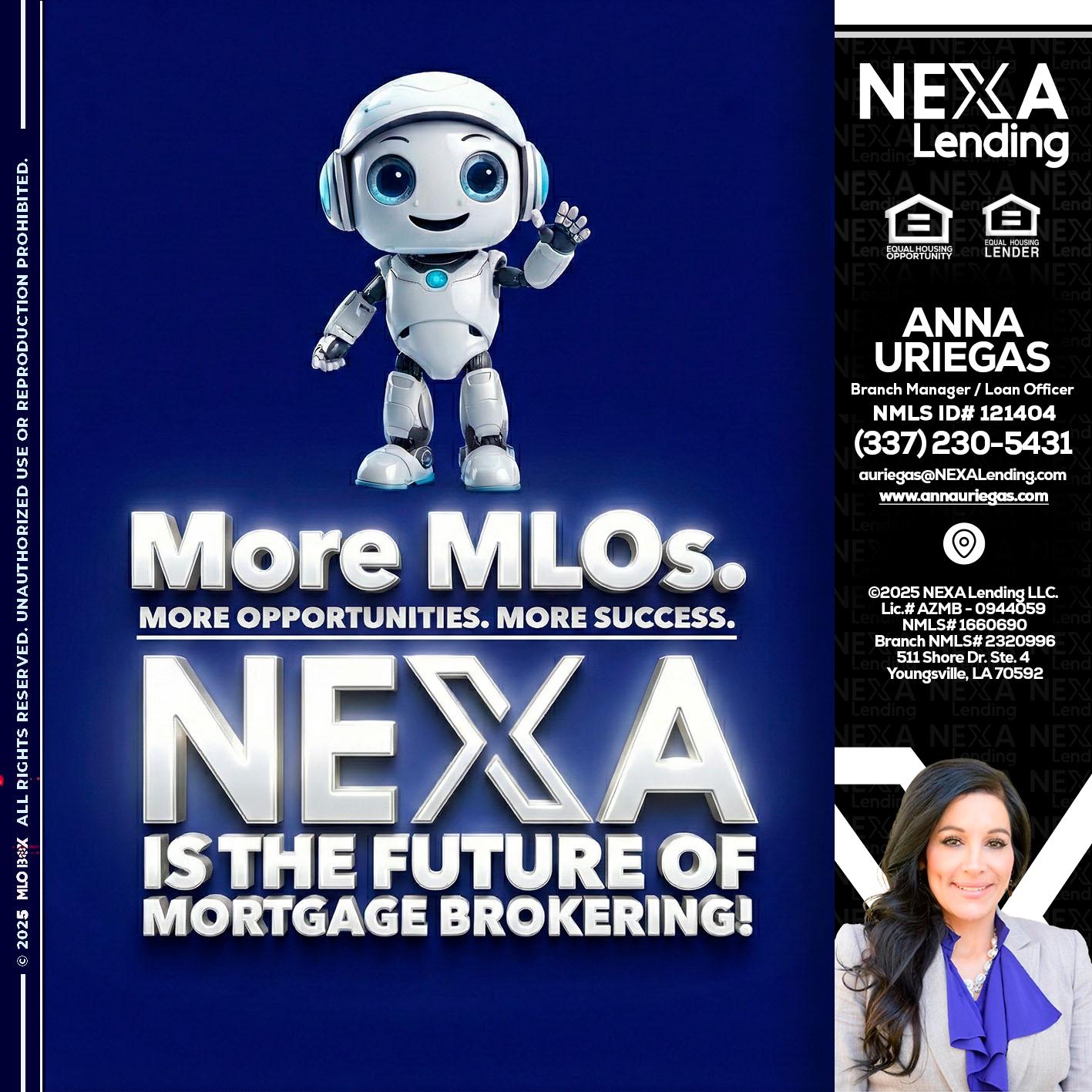 MORE MLOs - Anna Uriegas -Loan Officer