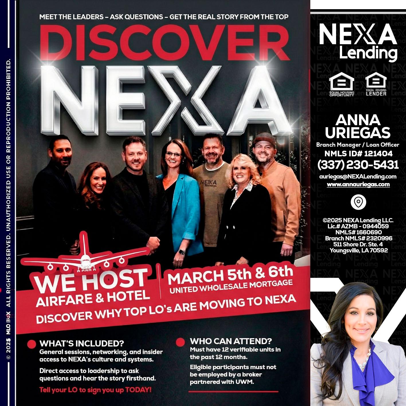 DISCOVER NEXA - Anna Uriegas -Loan Officer