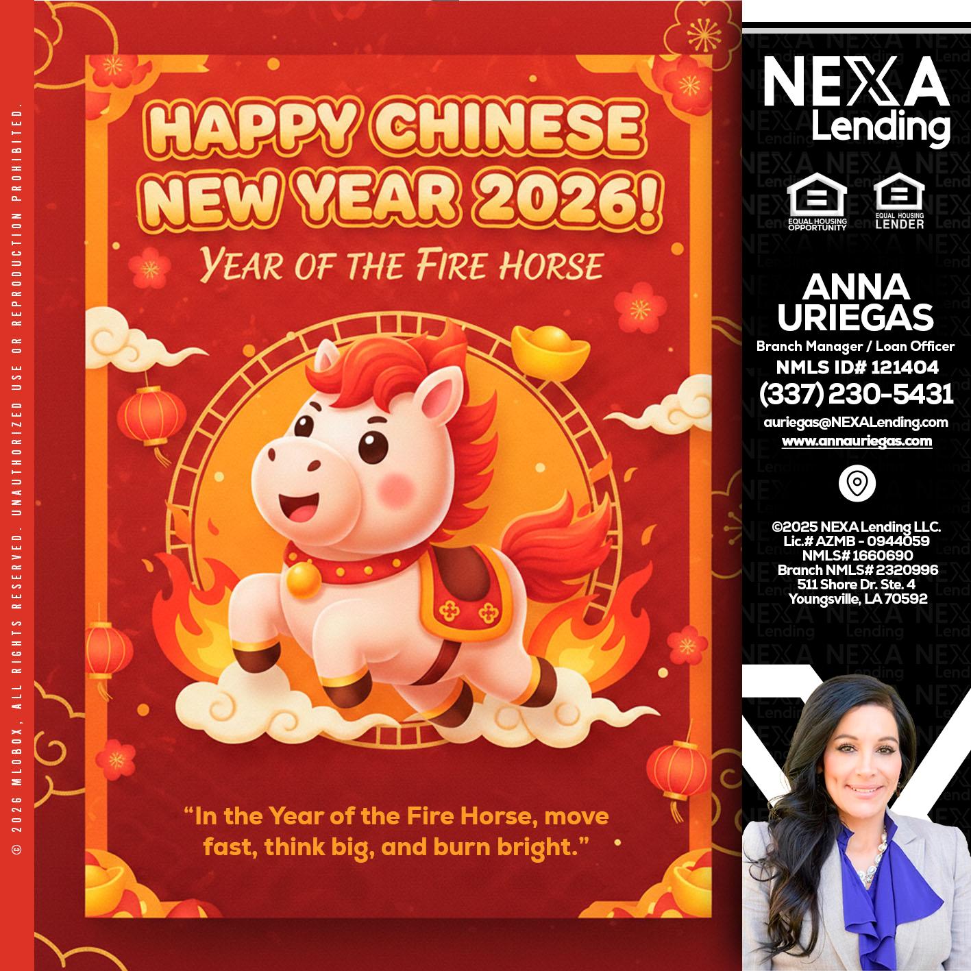 happy Chinese new year - Anna Uriegas -Loan Officer