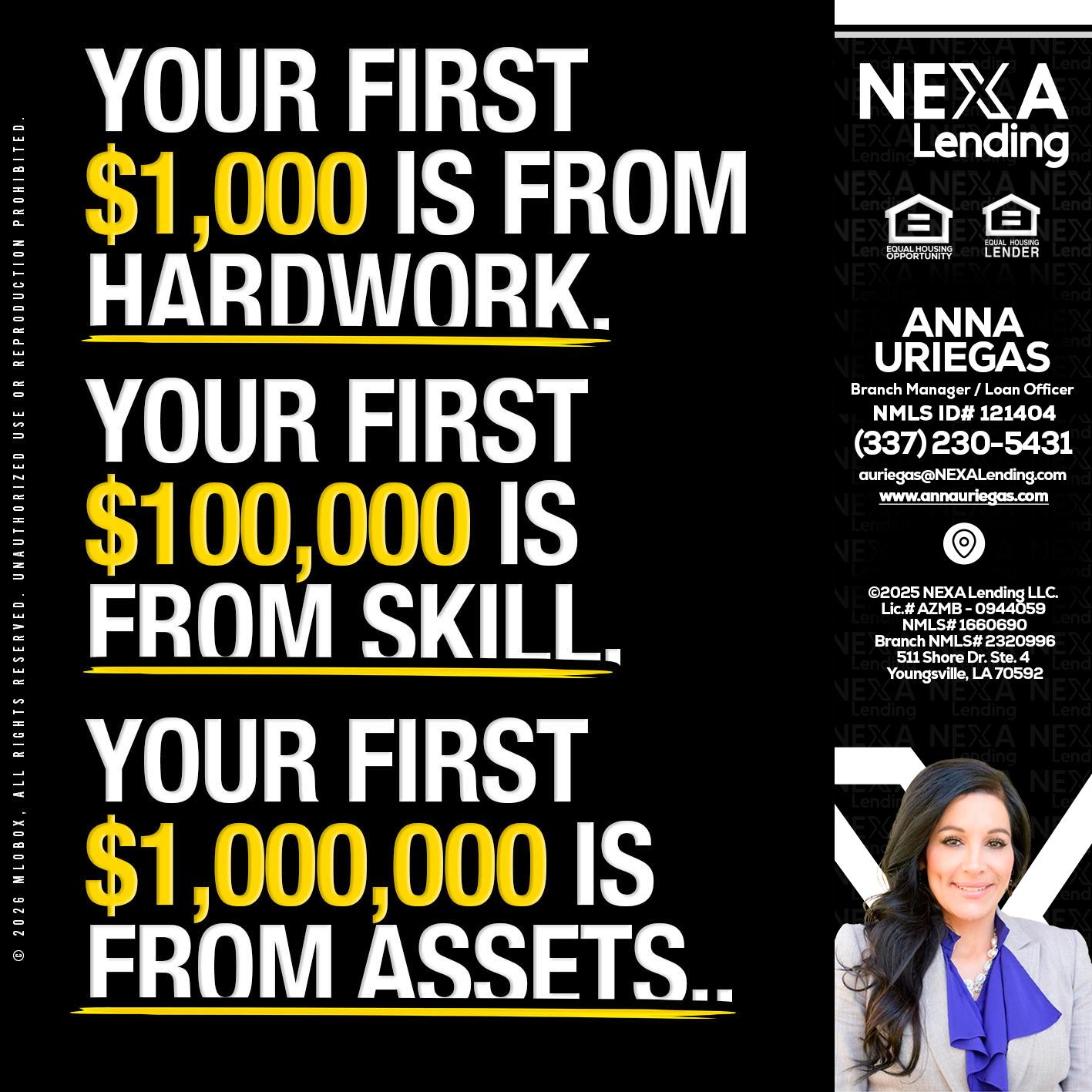 YOUR FIRST $1000 - Anna Uriegas -Loan Officer