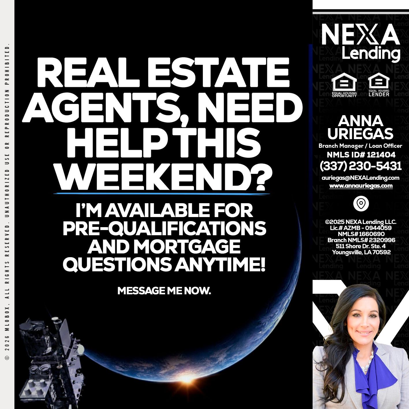 REAL ESTATE AGENTS - Anna Uriegas -Loan Officer