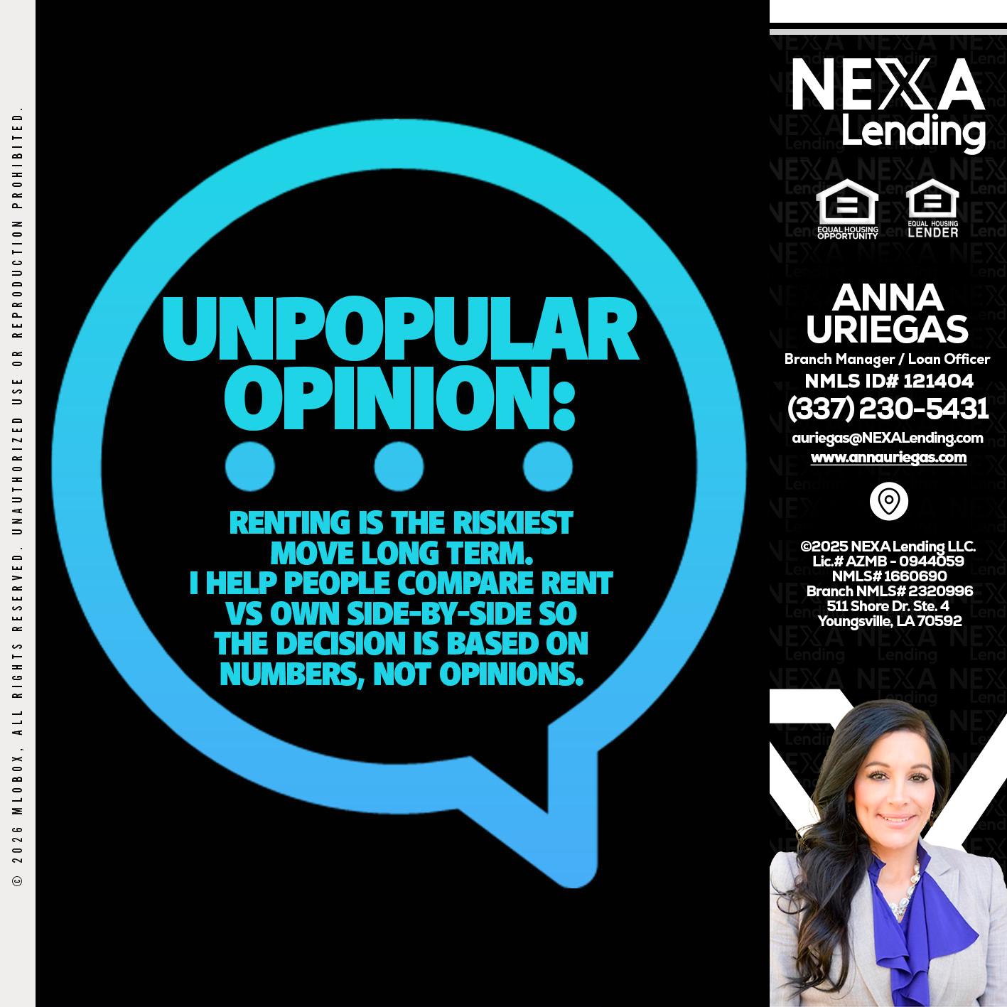 unpopular opinion - Anna Uriegas -Loan Officer