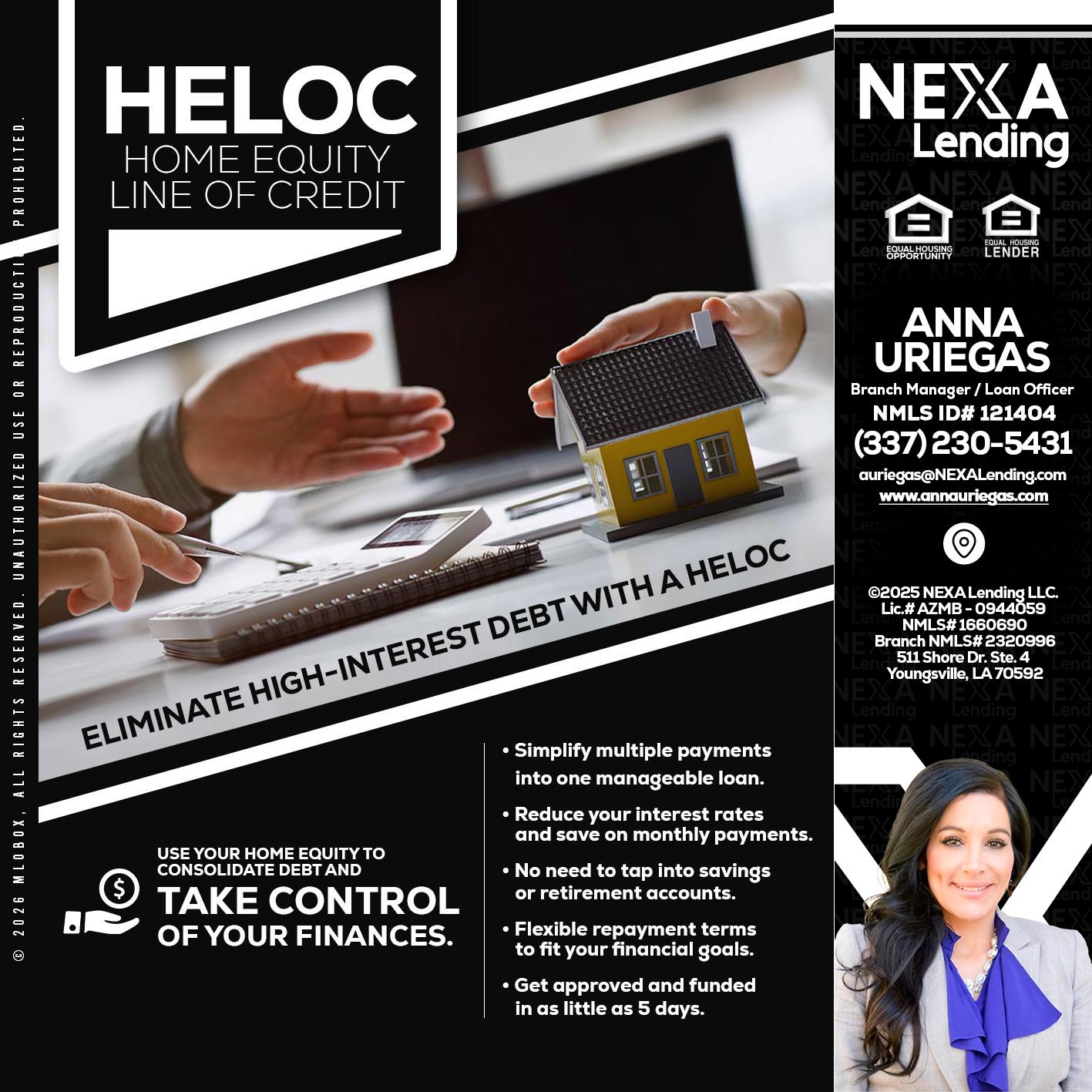 HELOC - Anna Uriegas -Loan Officer