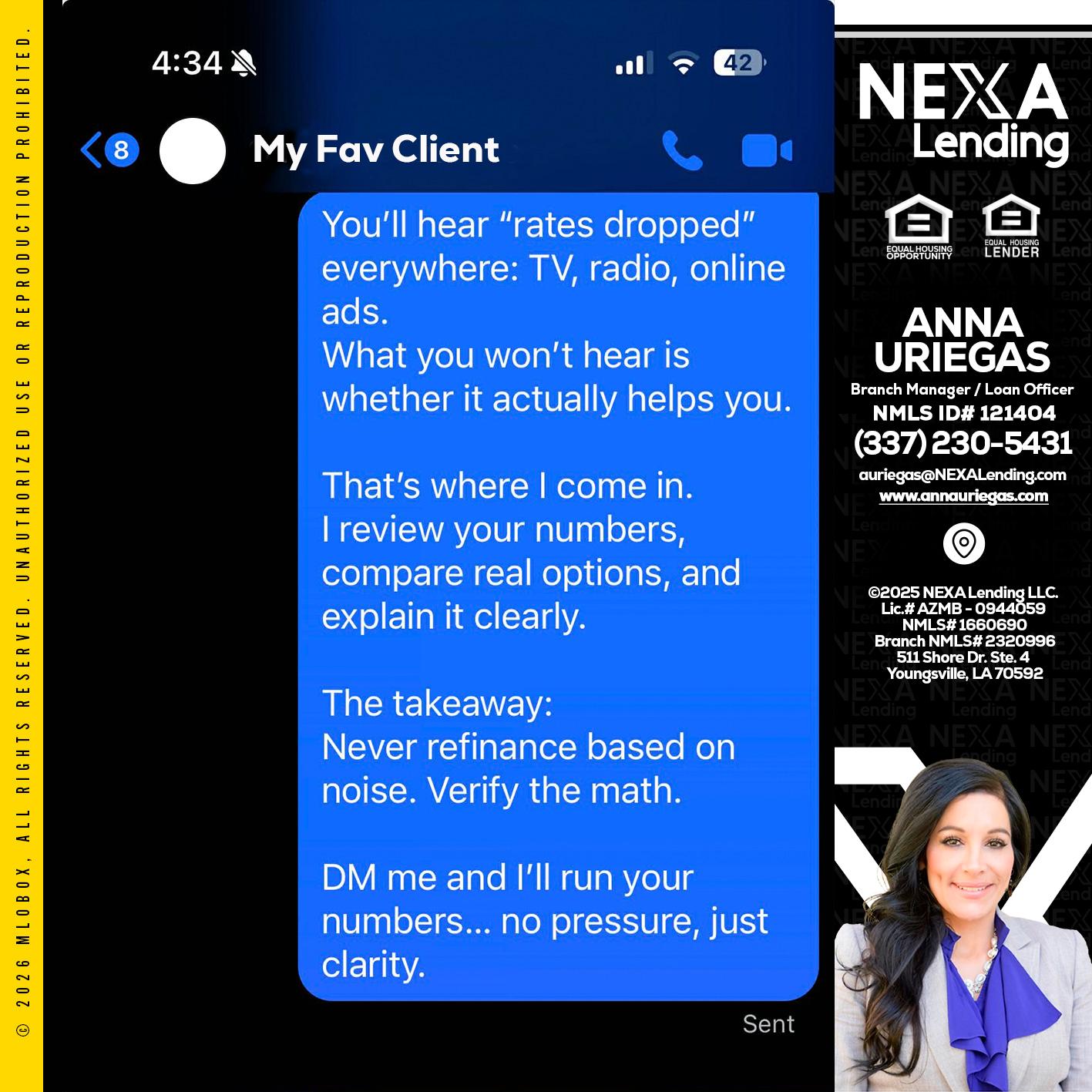 MY FAV CLIENT - Anna Uriegas -Loan Officer