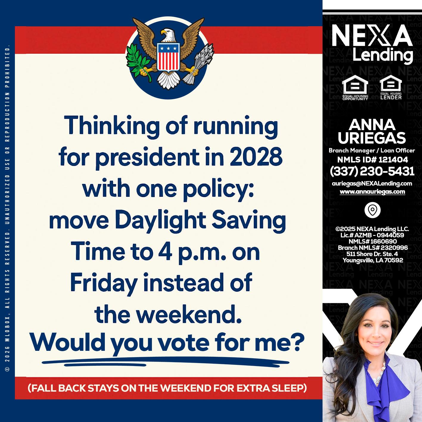 THINKING OF RUNING - Anna Uriegas -Loan Officer