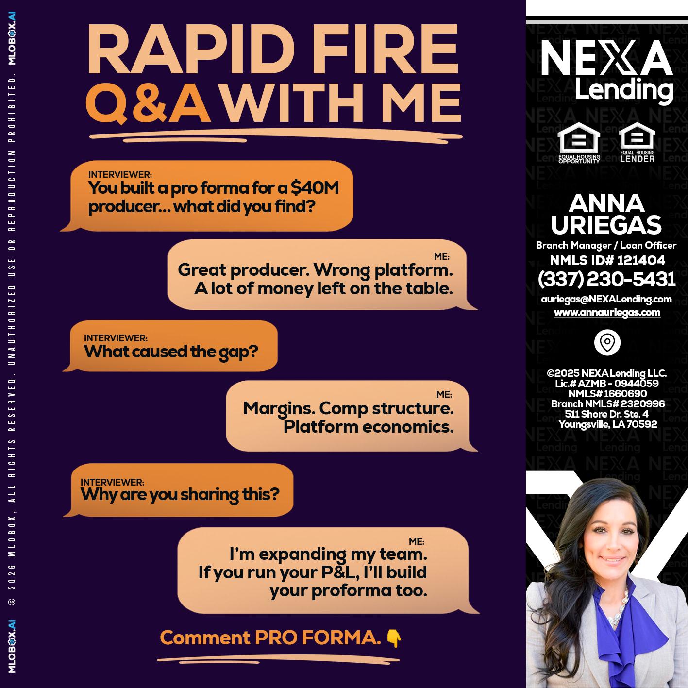 RAPID FIRE - Anna Uriegas -Loan Officer