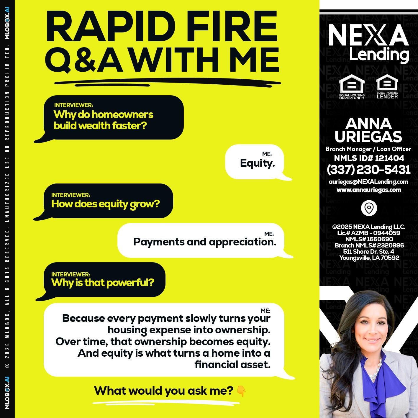 RAPID FIRE Q&A - Anna Uriegas -Loan Officer
