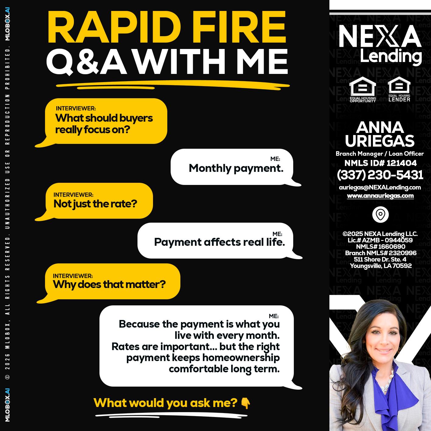 RAPID FIRE Q&A - Anna Uriegas -Loan Officer