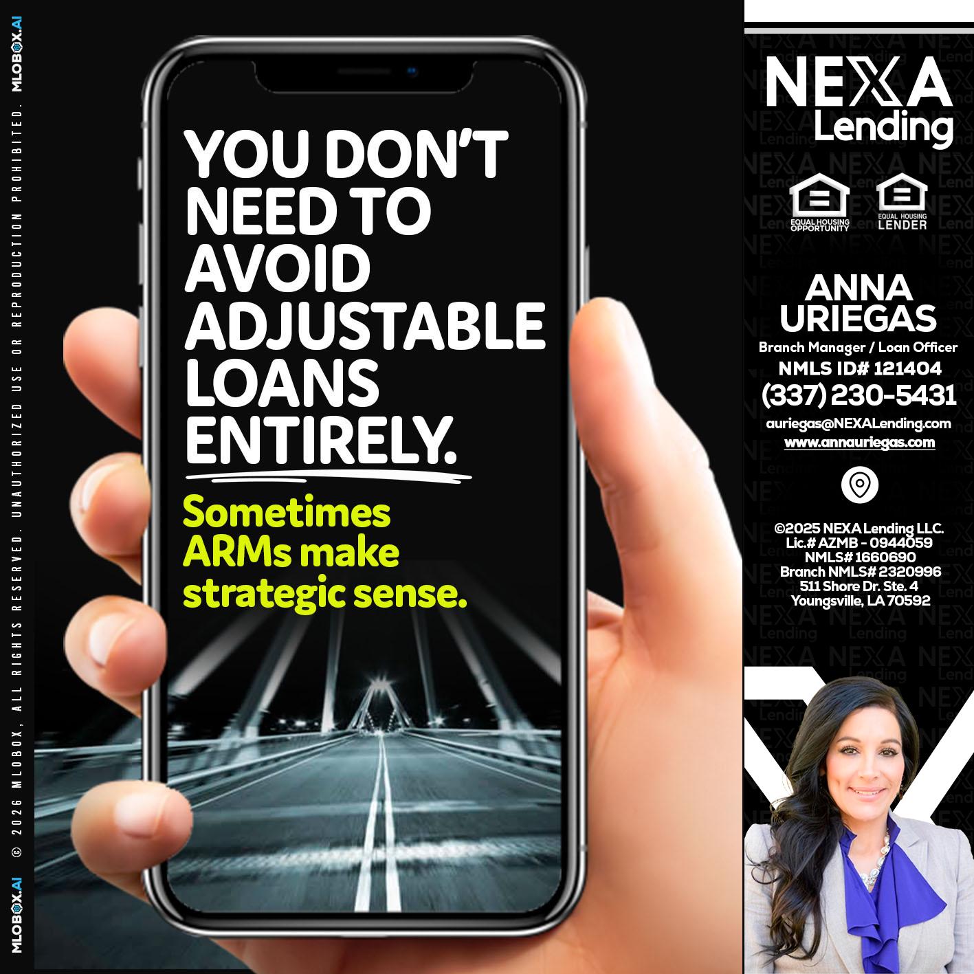 YOU DONT NEED - Anna Uriegas -Loan Officer