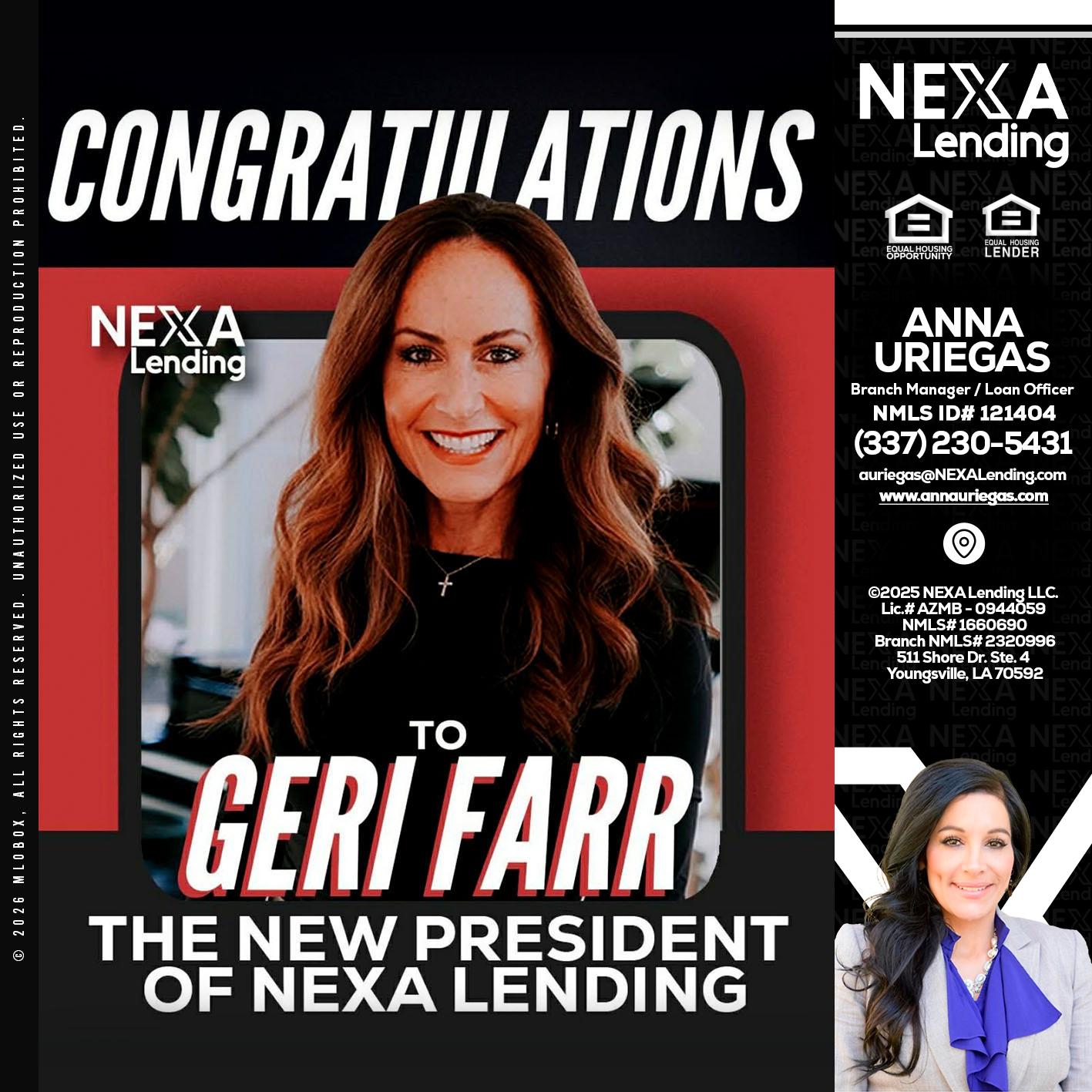 CONGRATULATIONS - Anna Uriegas -Loan Officer