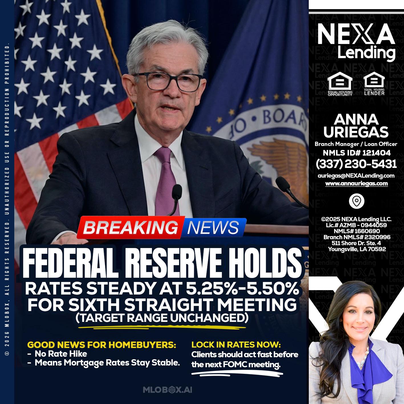 federal reserve - Anna Uriegas -Loan Officer