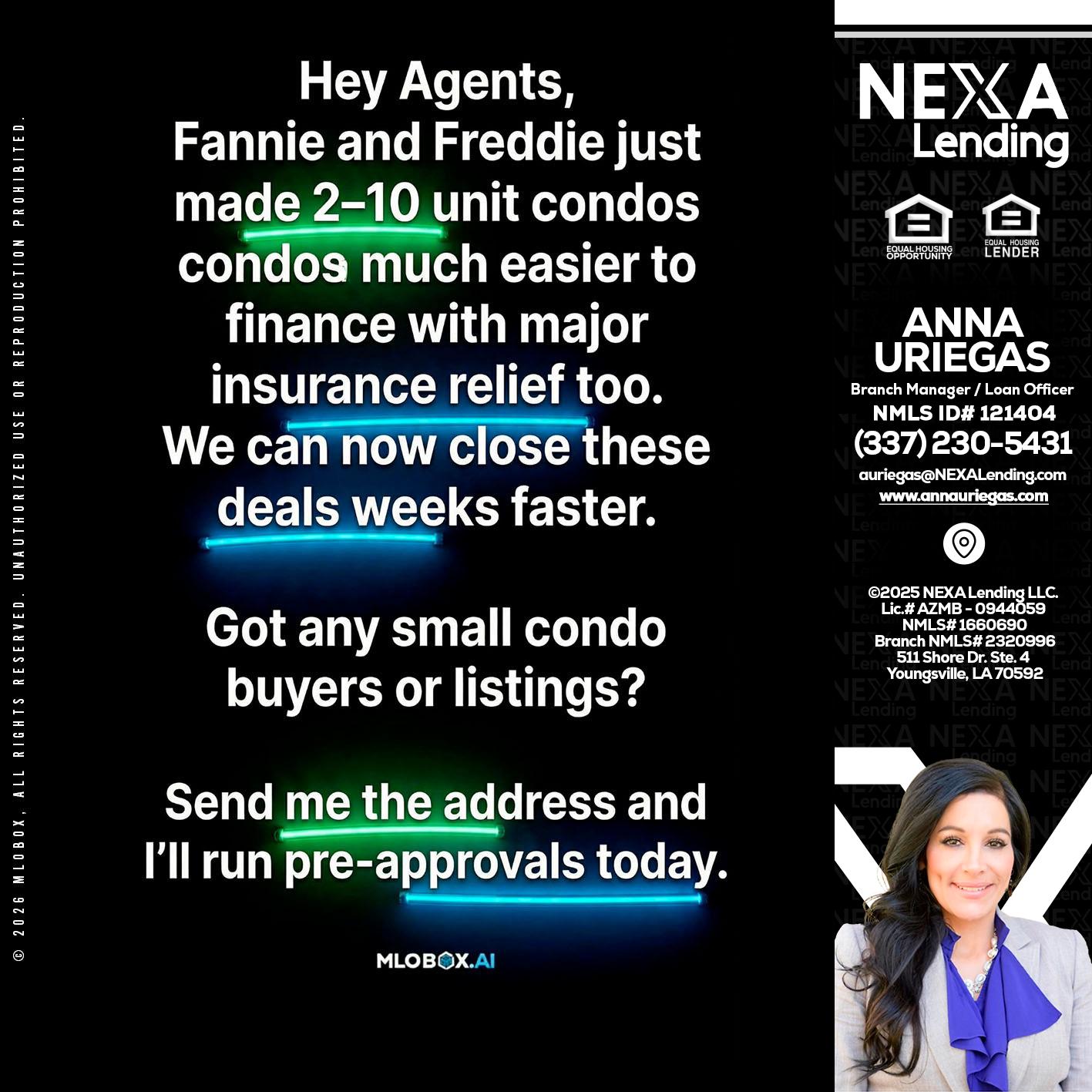 HEY AGENTS - Anna Uriegas -Loan Officer