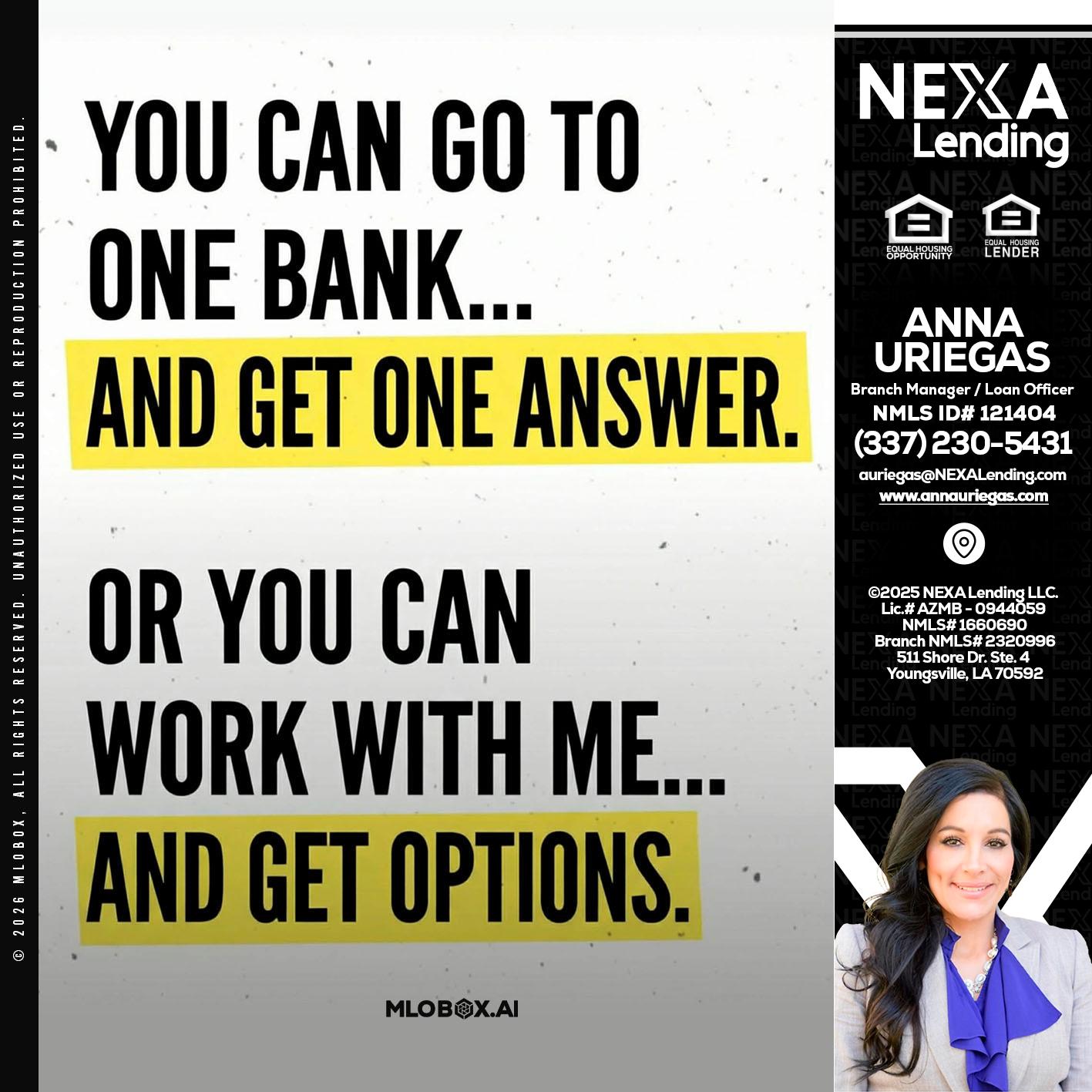 YOU CAN GO TO - Anna Uriegas -Loan Officer