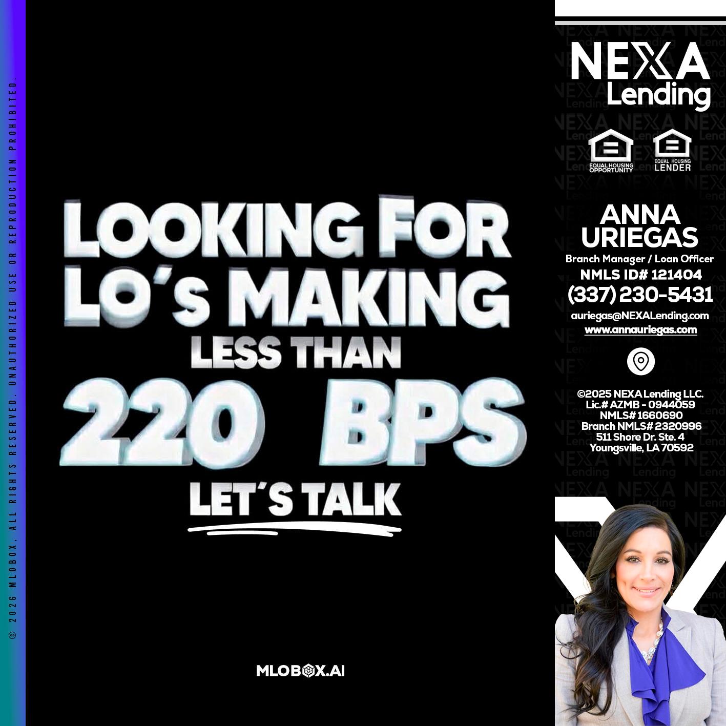 LOOKING FOR - Anna Uriegas -Loan Officer