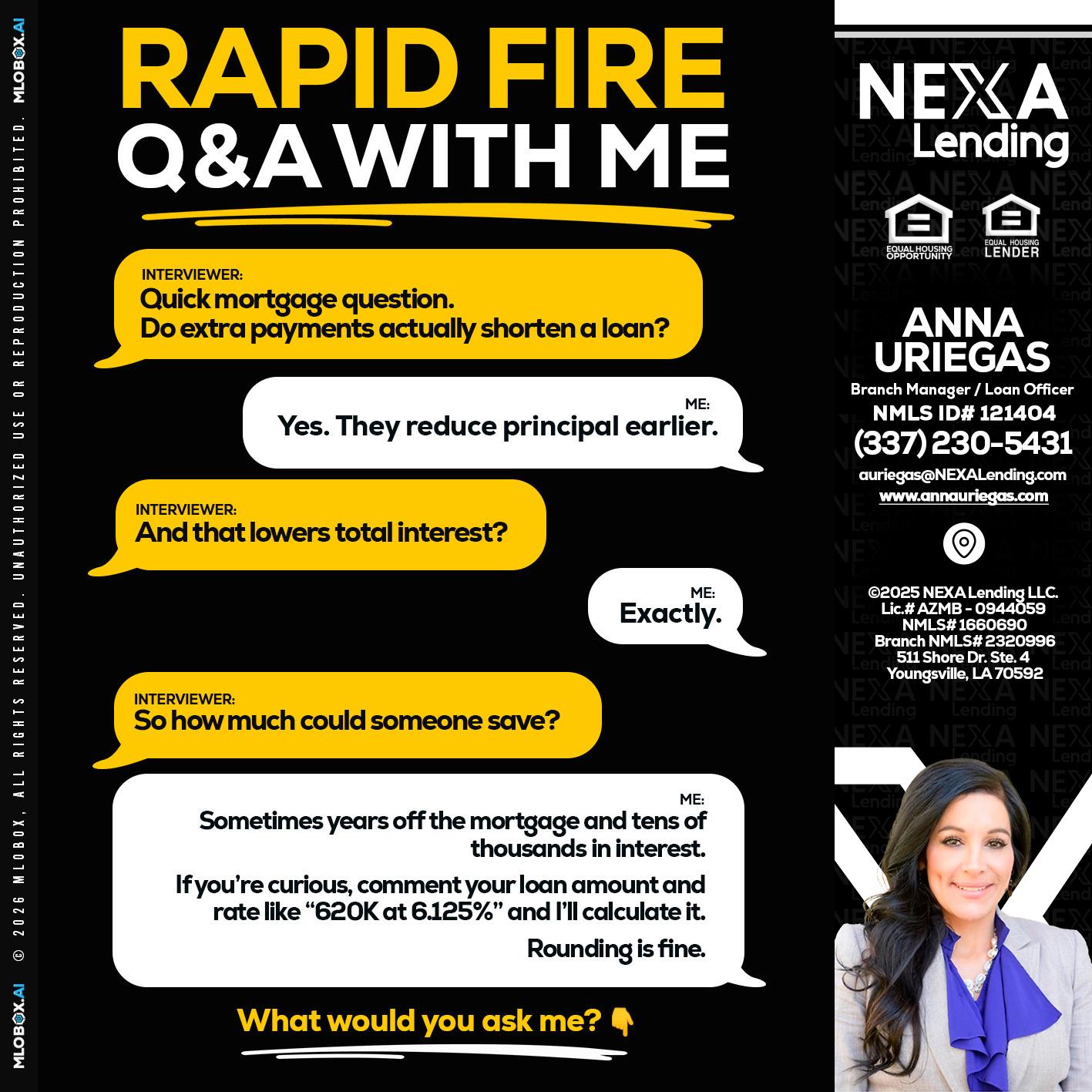 RAPID FIRE QA - Anna Uriegas -Loan Officer