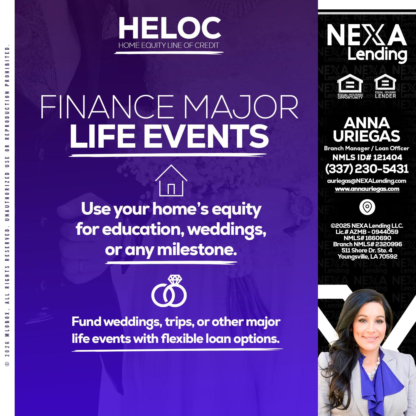 HELOC - Anna Uriegas -Loan Officer
