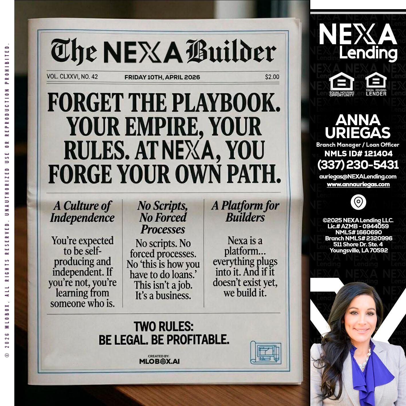 THE NEXA BUILDER - Anna Uriegas -Loan Officer