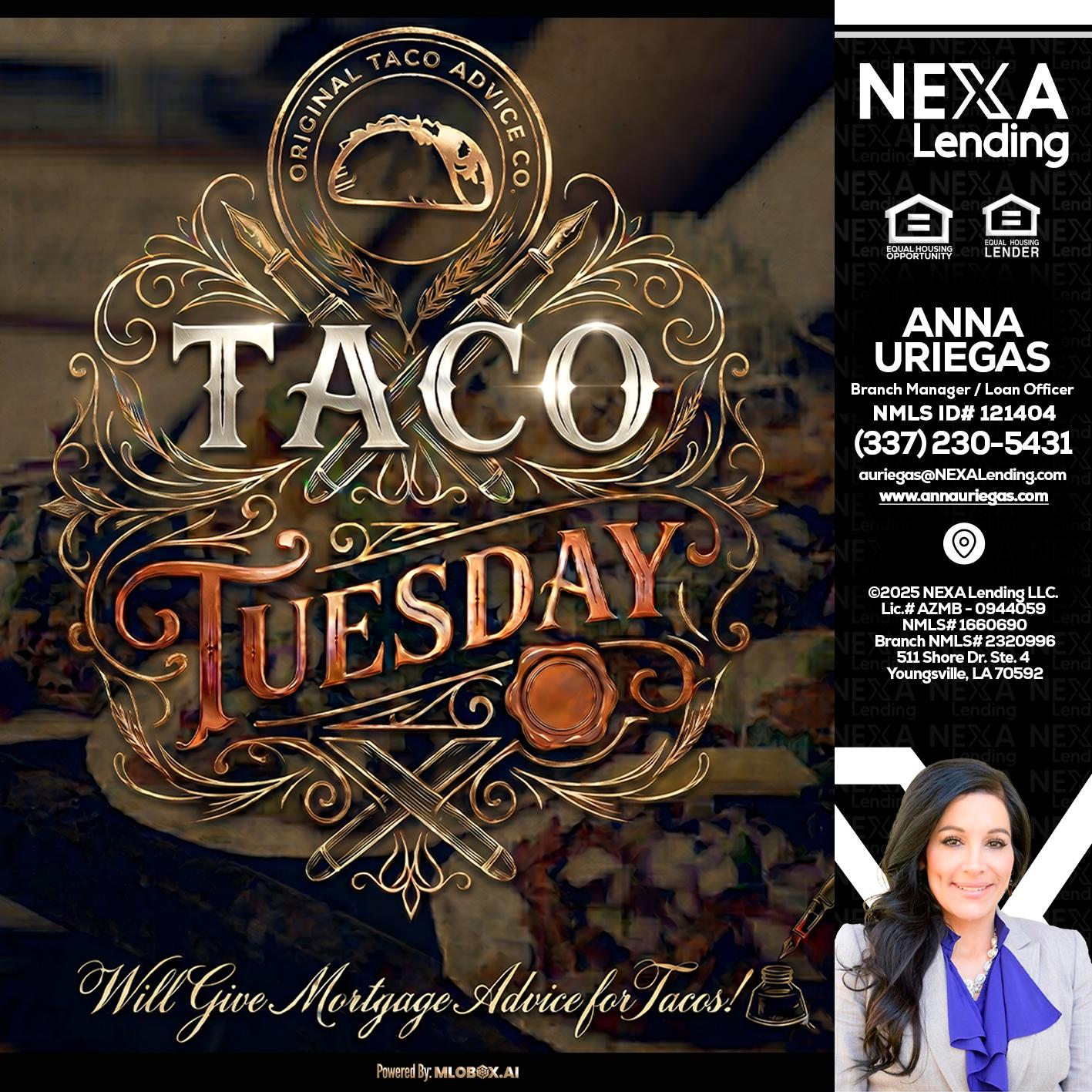 Taco Tuesday - Anna Uriegas -Loan Officer