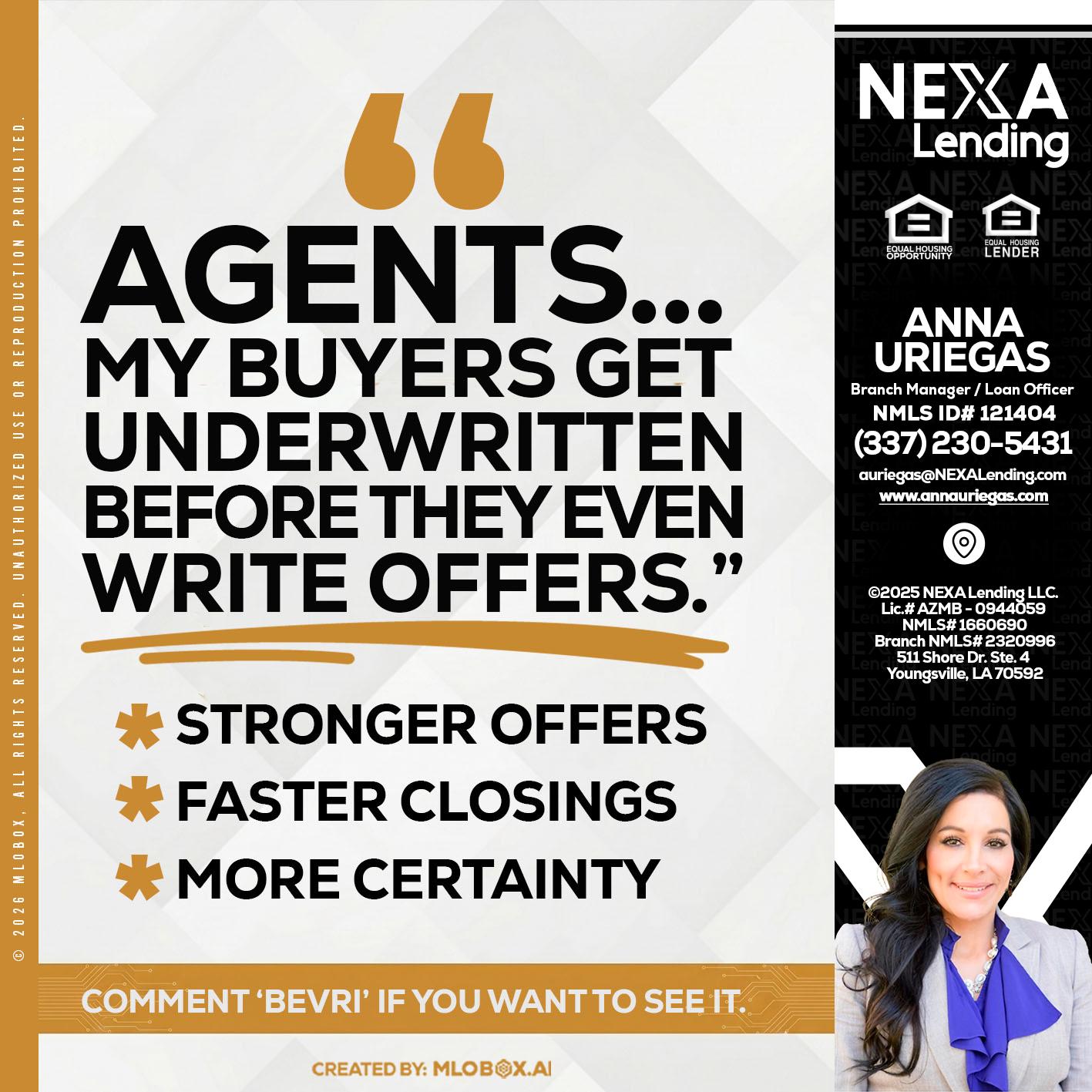 agents - Anna Uriegas -Loan Officer