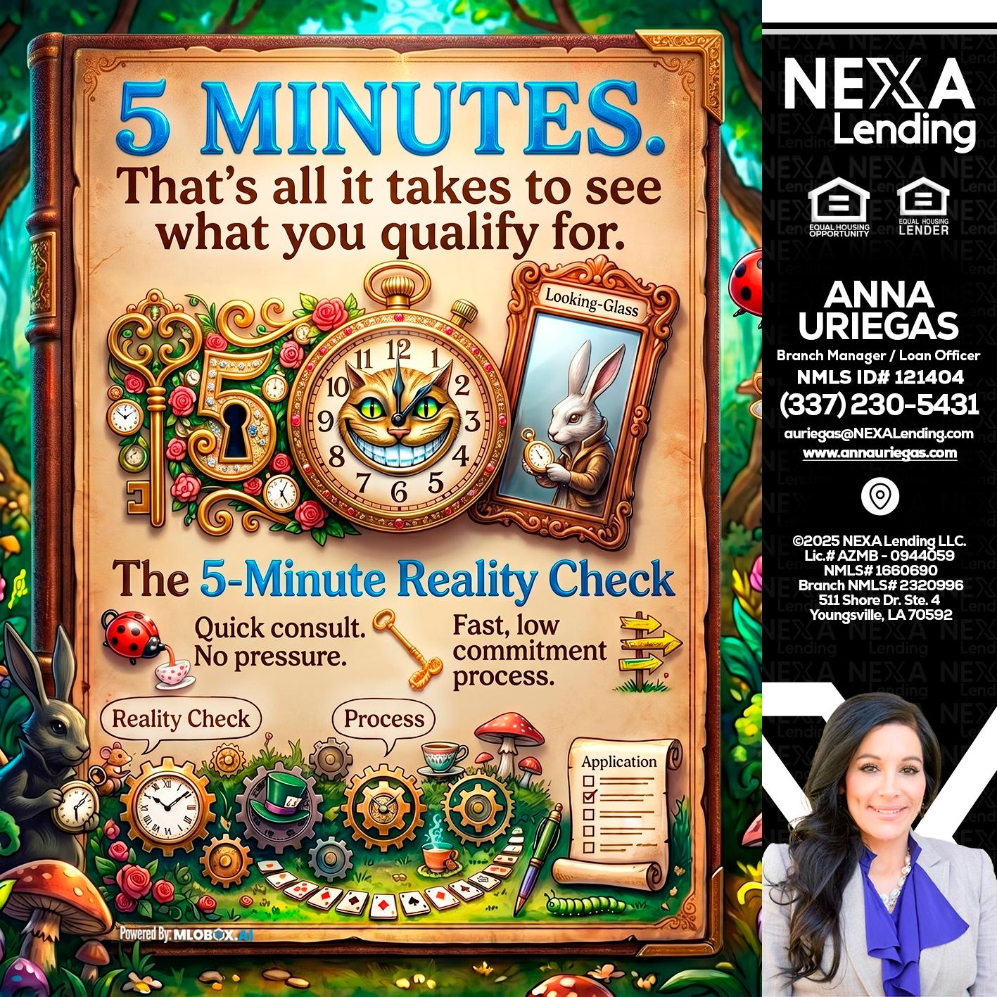 Reality Check! - Anna Uriegas -Loan Officer