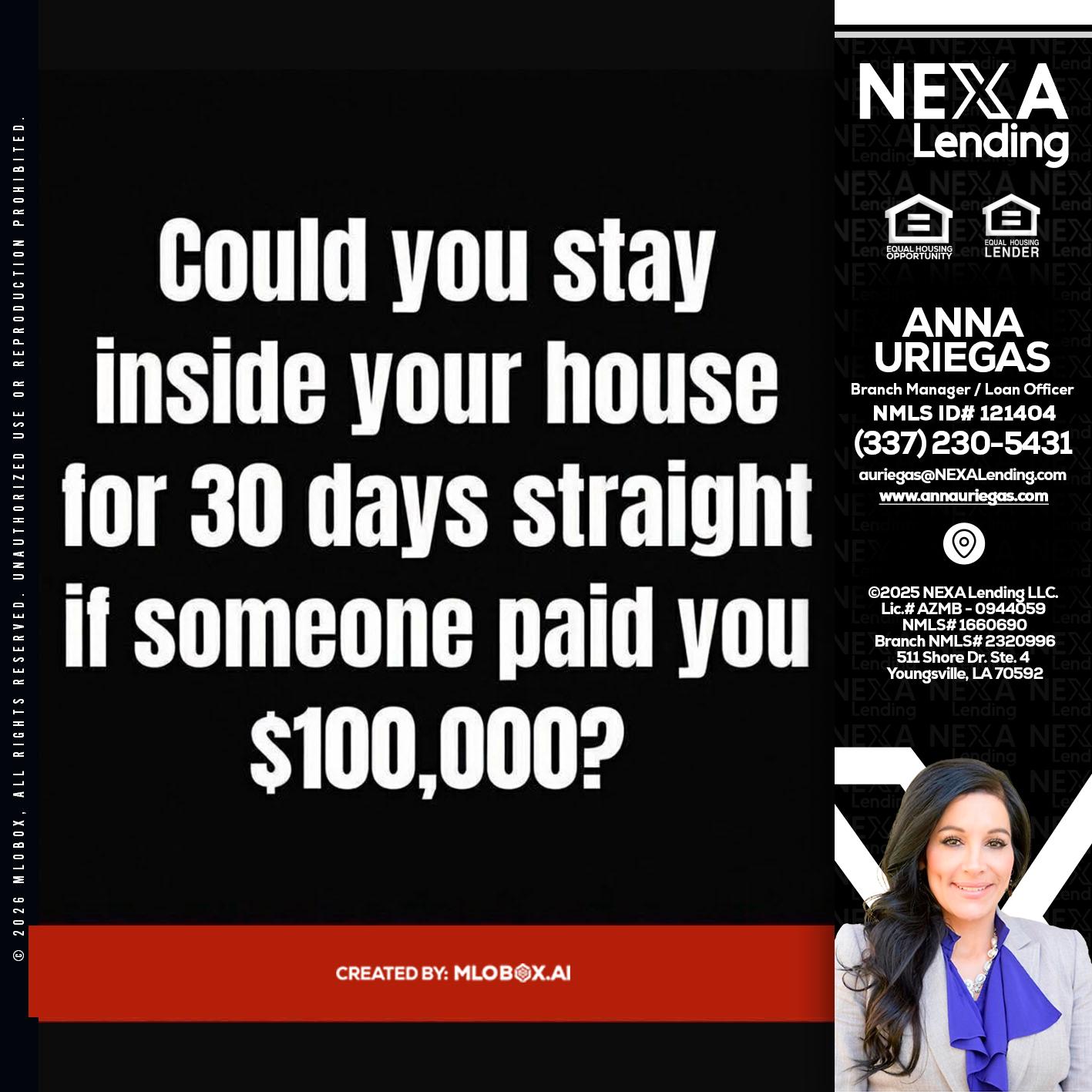 COULD YOU STAY - Anna Uriegas -Loan Officer