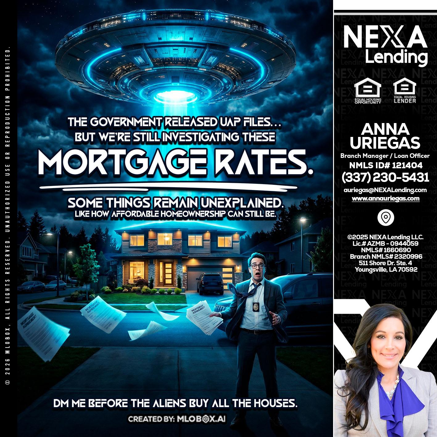 MORTGAGE RATES - Anna Uriegas -Loan Officer