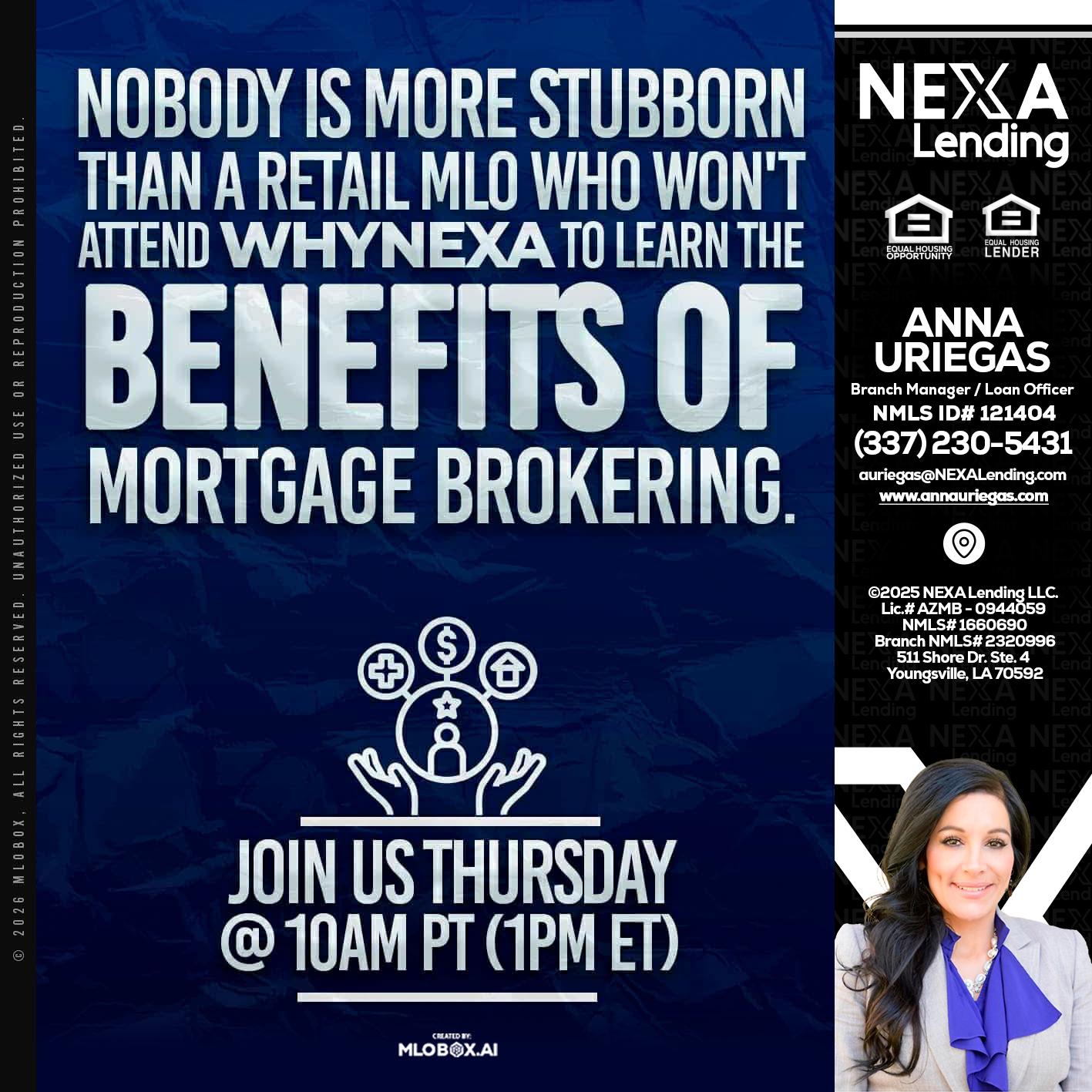 NOBODY IS MORE - Anna Uriegas -Loan Officer