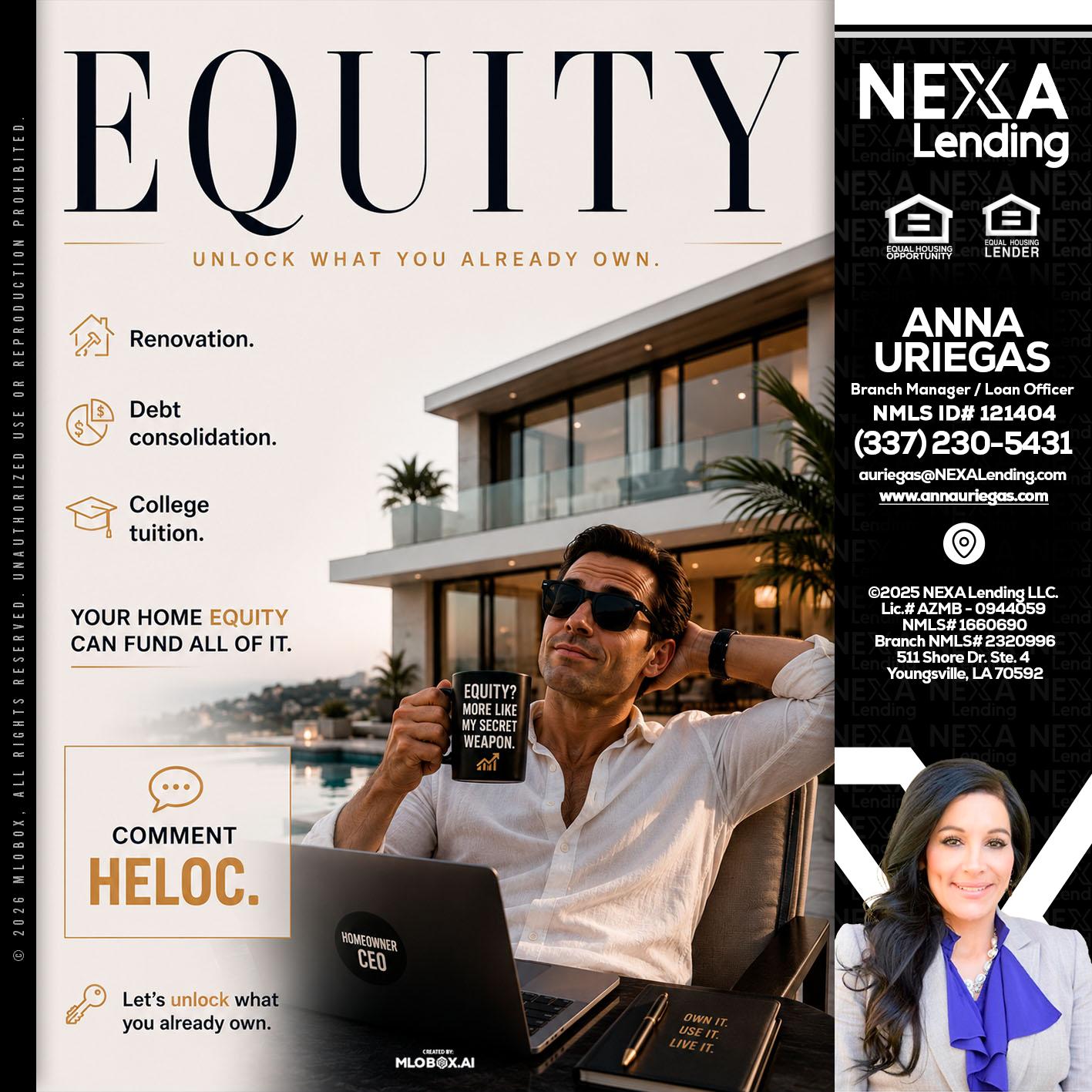 EQUITY - Anna Uriegas -Loan Officer
