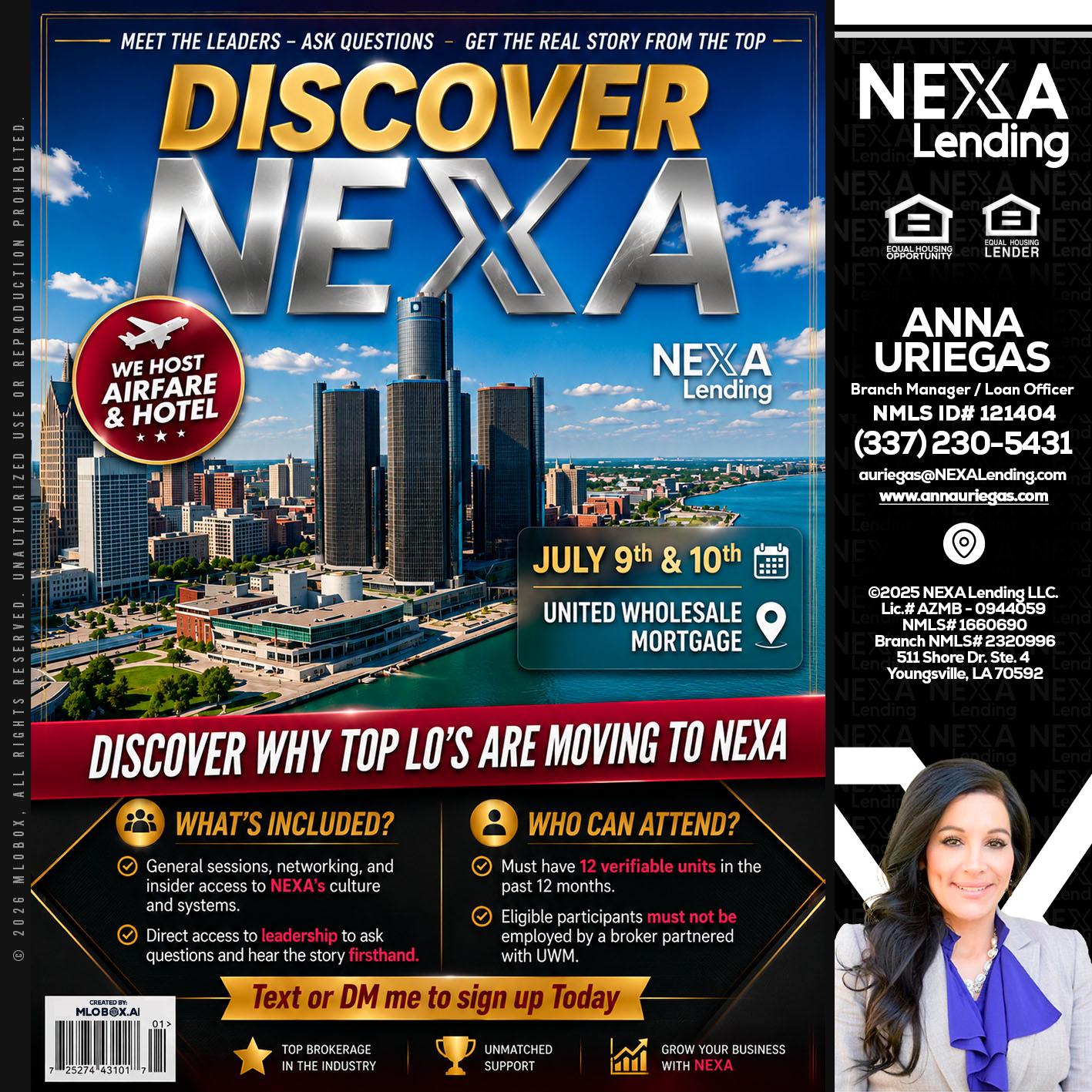 DISCOVER NEXA - Anna Uriegas -Loan Officer