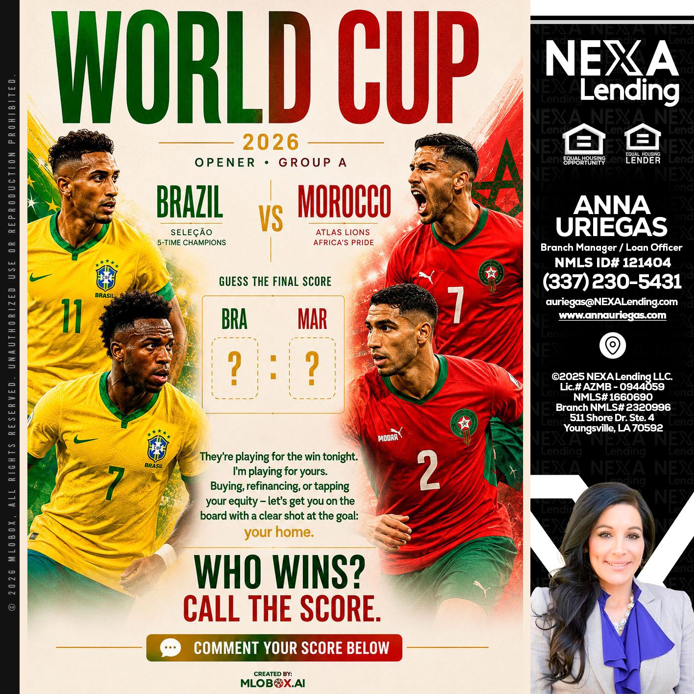 WORLD CUP - Anna Uriegas -Loan Officer