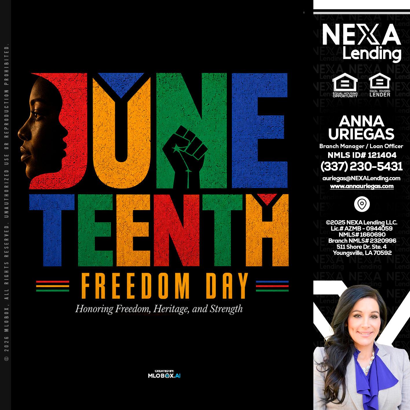 Juneteenth - Anna Uriegas -Loan Officer
