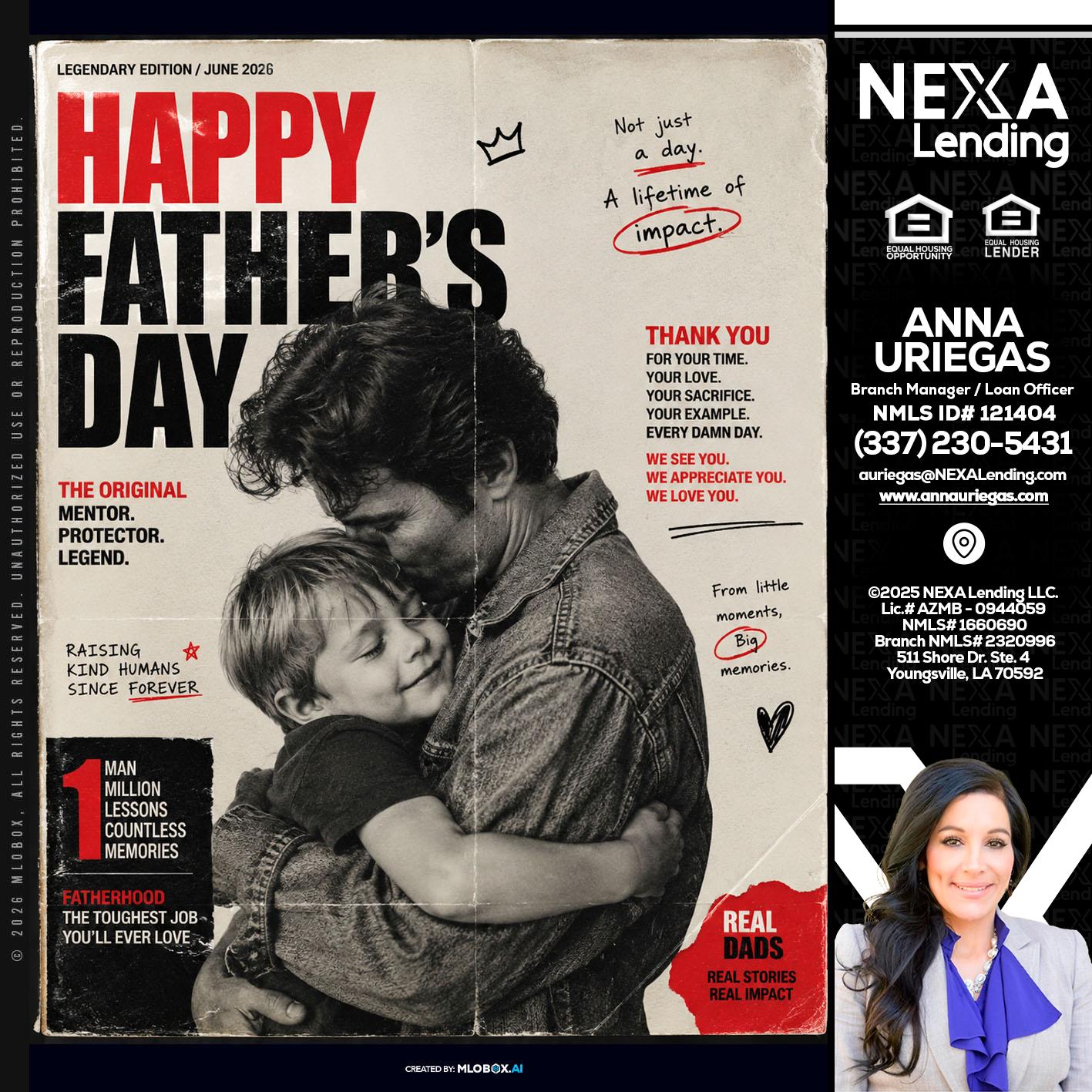 HAPPY FATHERS DAY - Anna Uriegas -Loan Officer