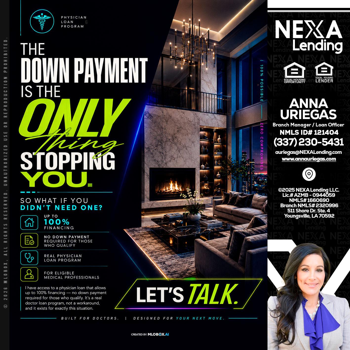 THE DOWN PAYMENT - Anna Uriegas -Loan Officer
