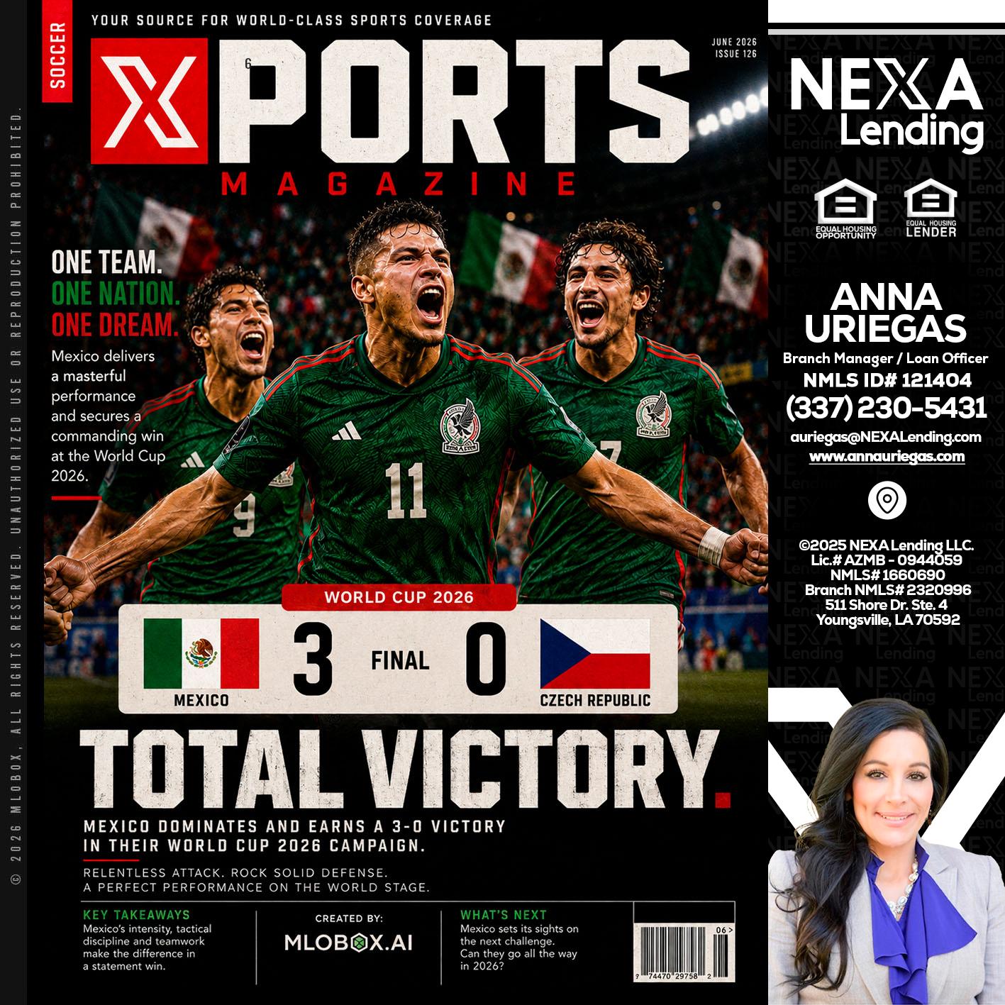 World Cup 2026 MEX 1-0 CZECH - Anna Uriegas -Loan Officer